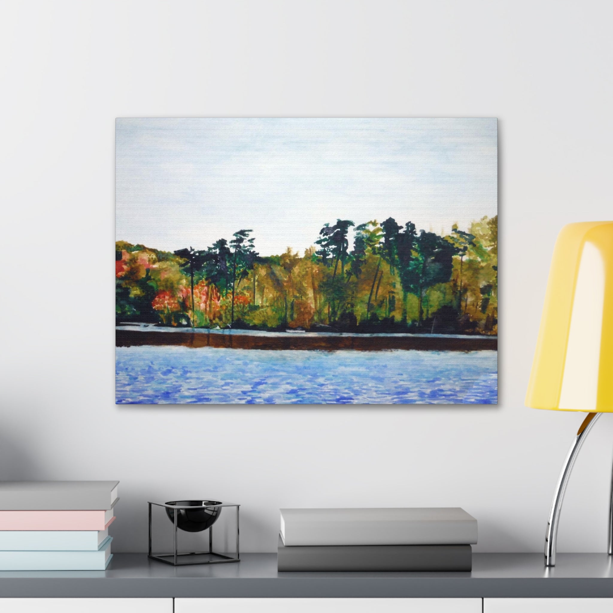 Lake Kayaking Canvas Gallery Wraps