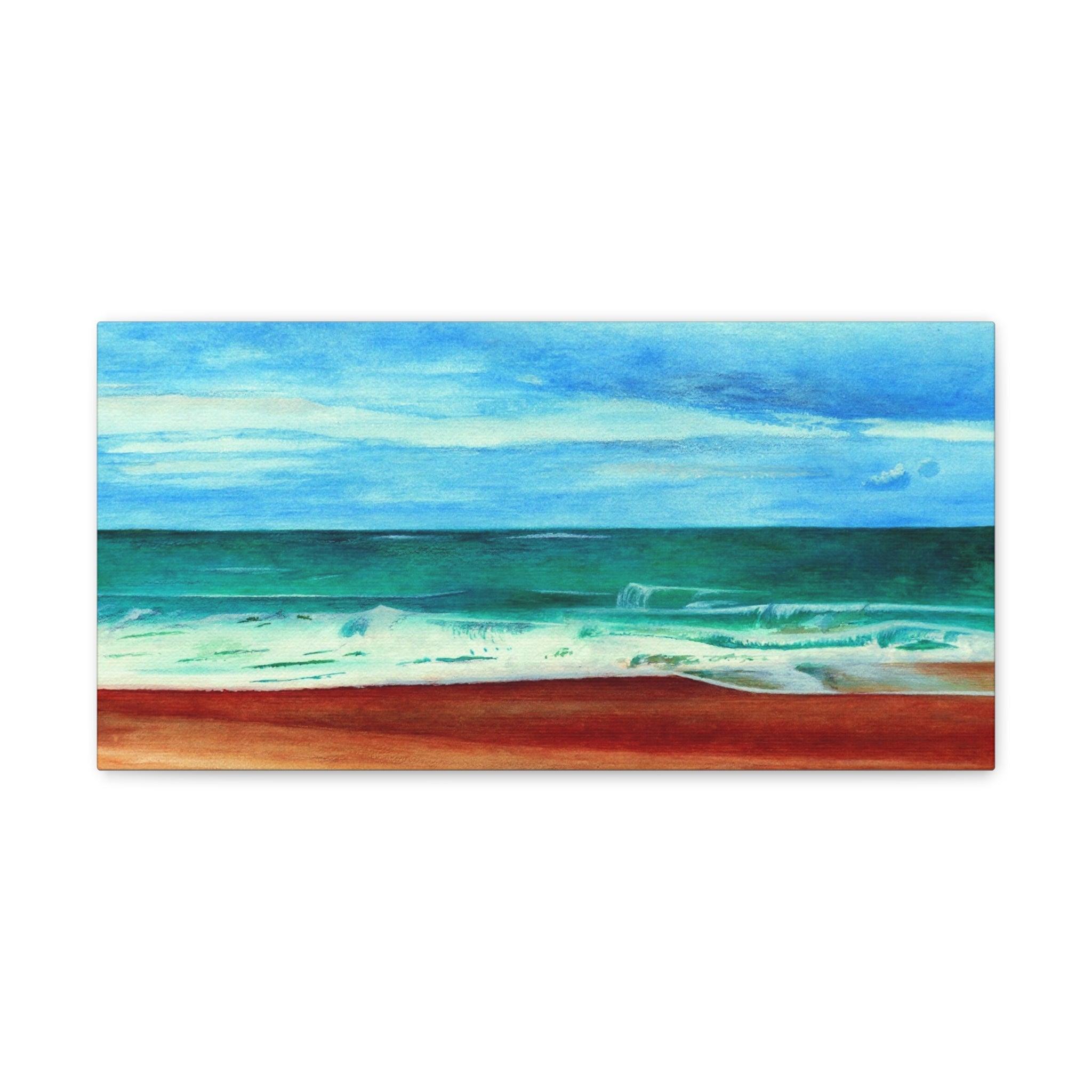 E. Dogwood Beach Access hand painted watercolor painting Canvas Gallery Wraps