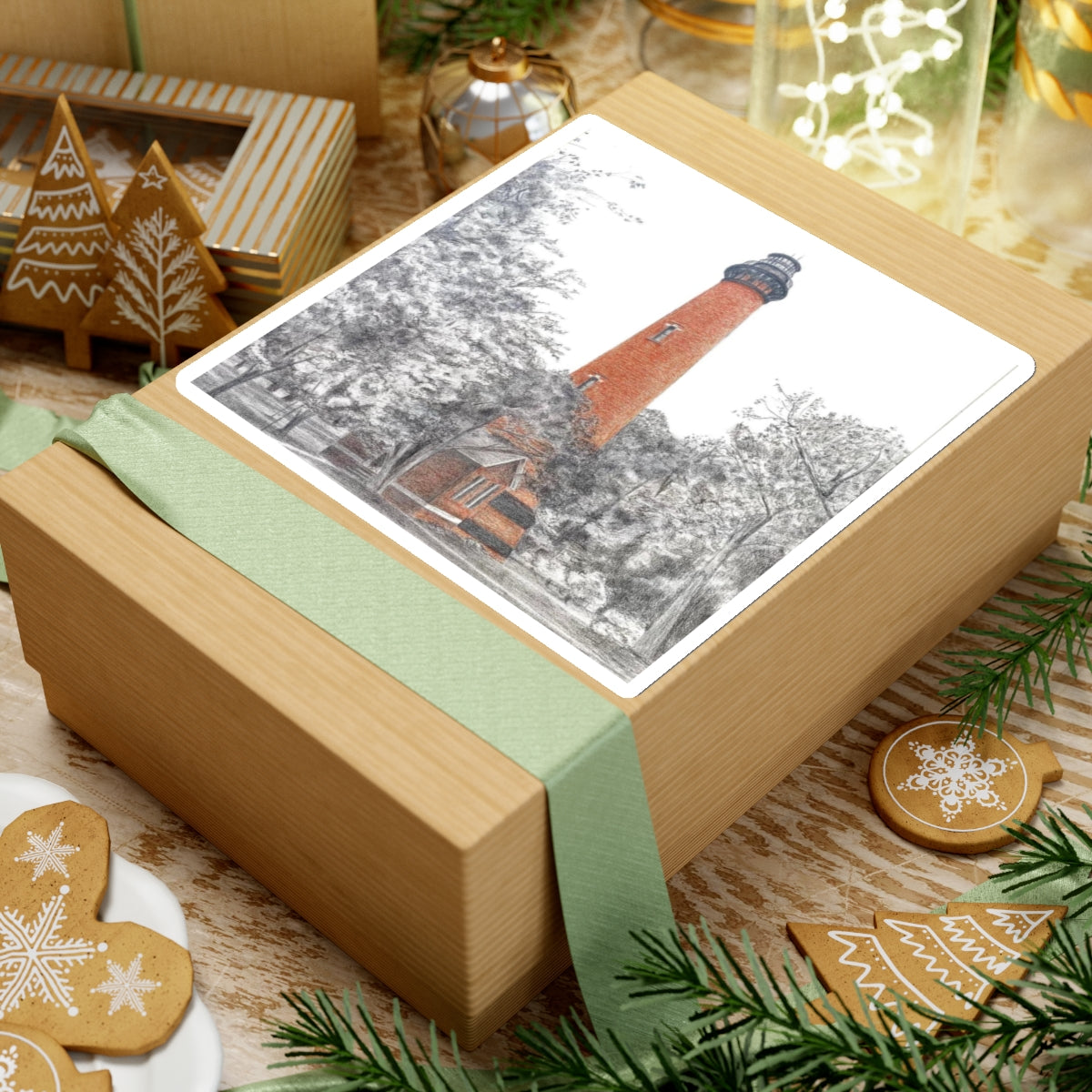 Currituck Lighthouse Kiss-Cut Stickers