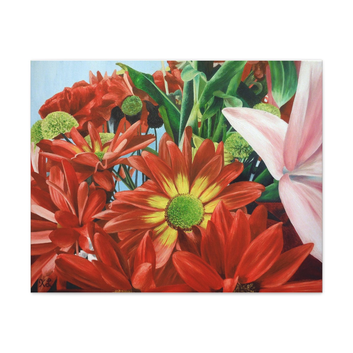 Gallery Print of the Original Oil Painting "Bunch Of Flowers"