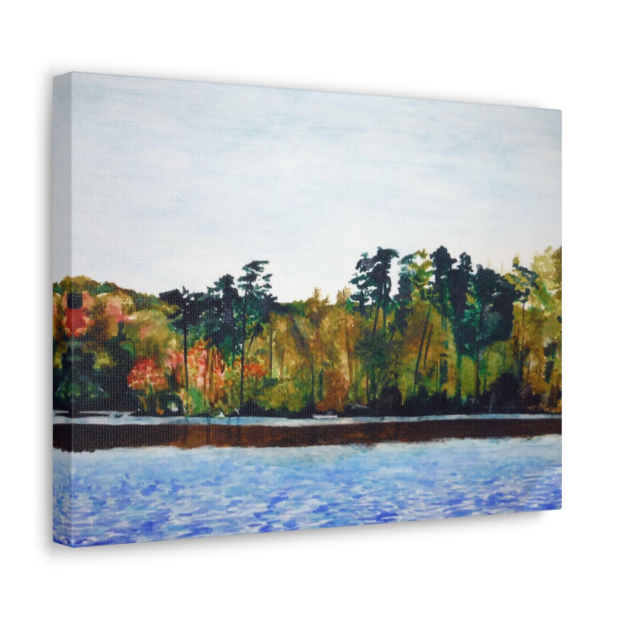 Lake Kayaking Canvas Gallery Wraps