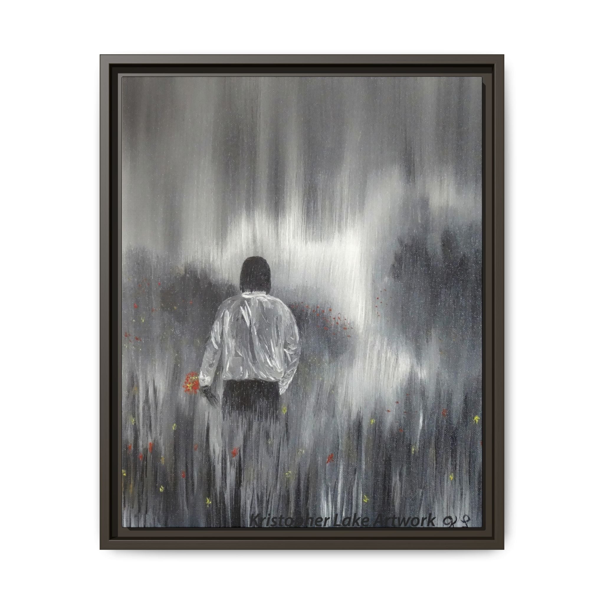 Dreamer painting Matte Canvas, Framed (Multi-color)