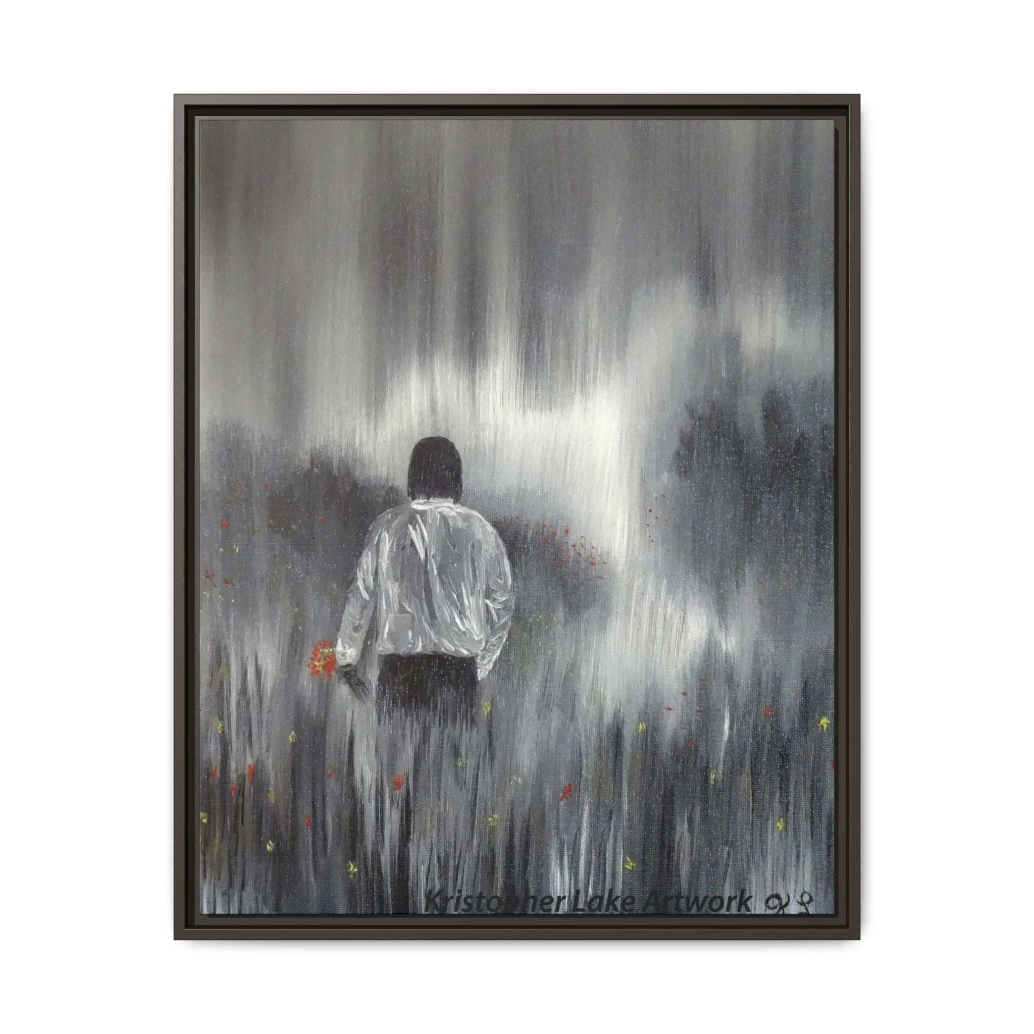 Dreamer painting Matte Canvas, Framed (Multi-color)