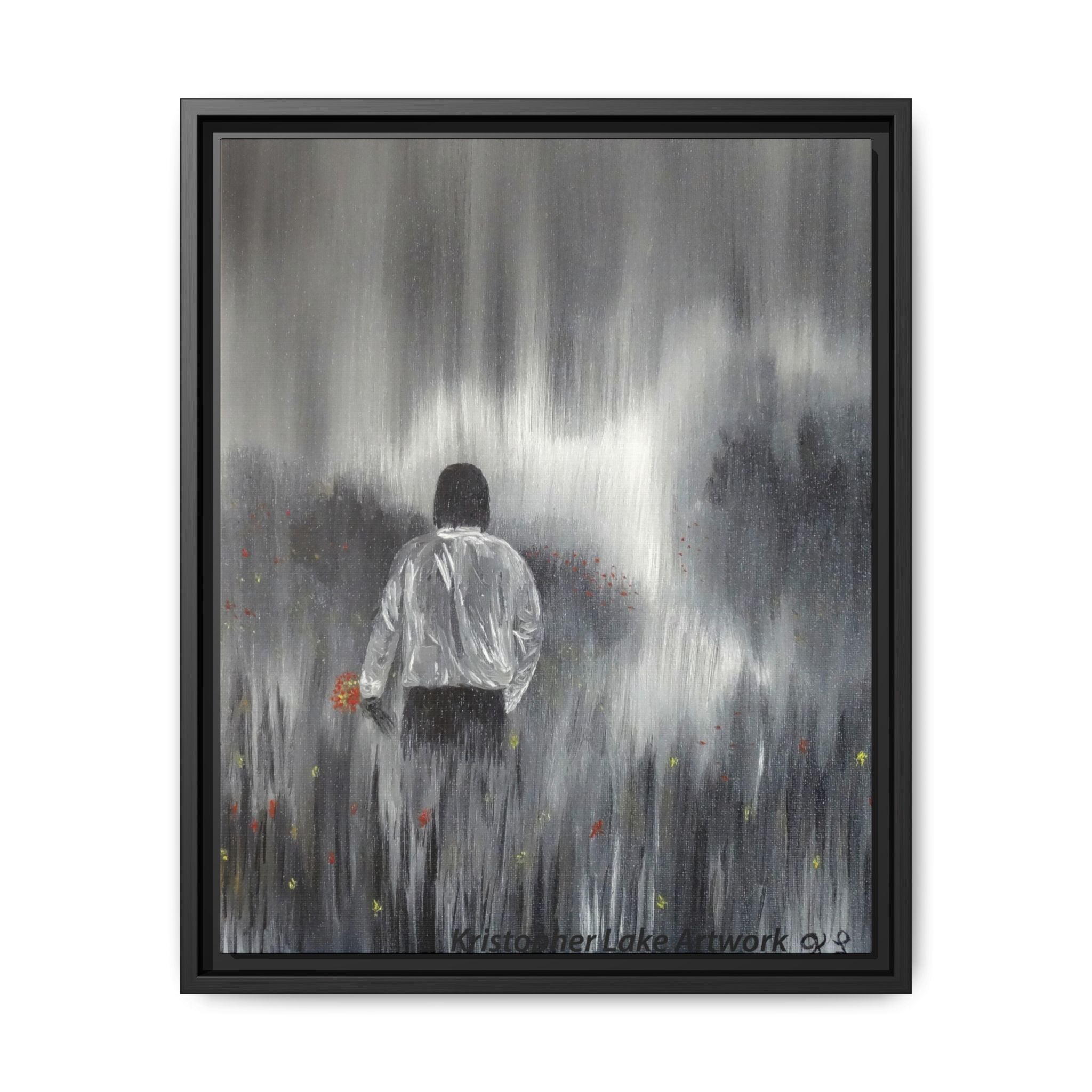 Dreamer painting Matte Canvas, Framed (Multi-color)