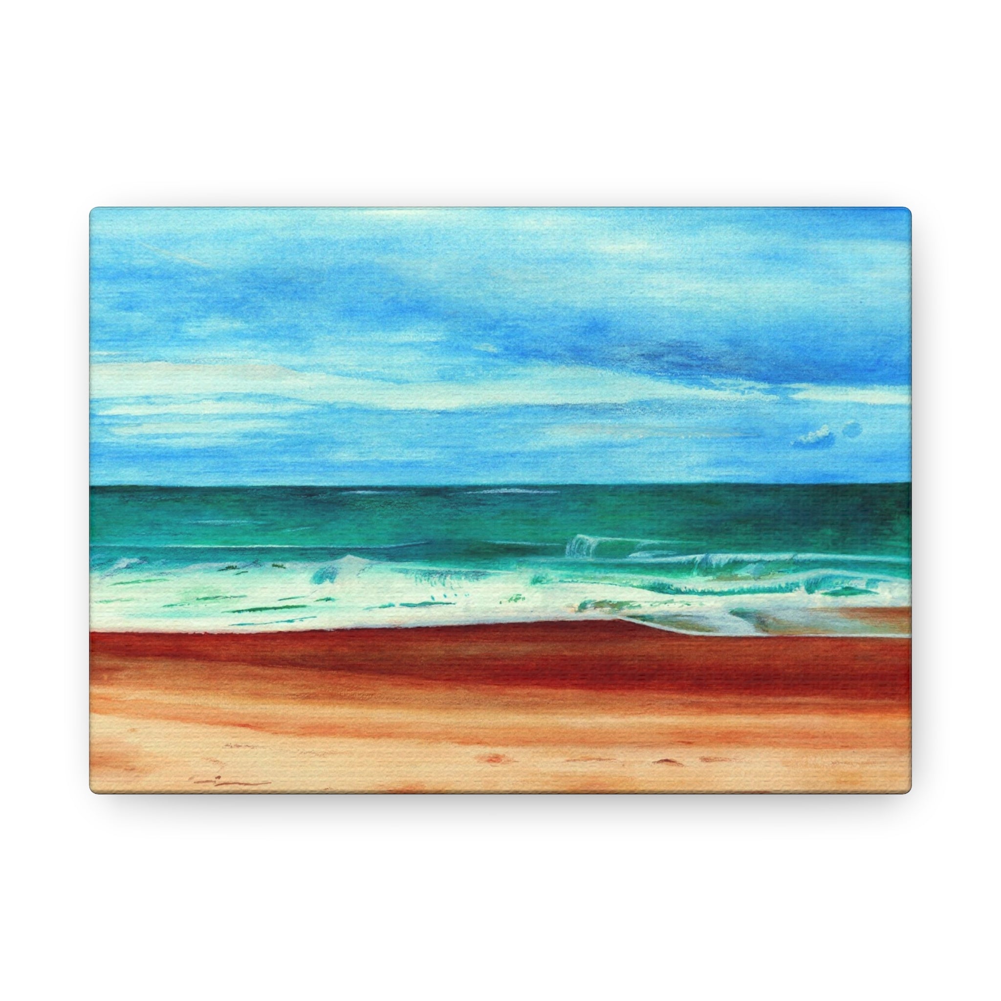 E. Dogwood Beach Access hand painted watercolor painting Canvas Gallery Wraps