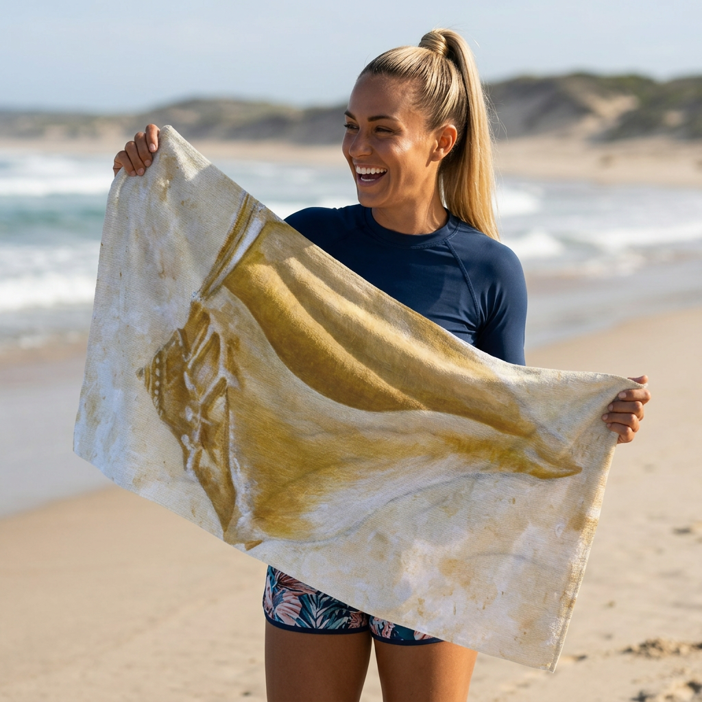 Welk Shell Oil Painting #2 Towel