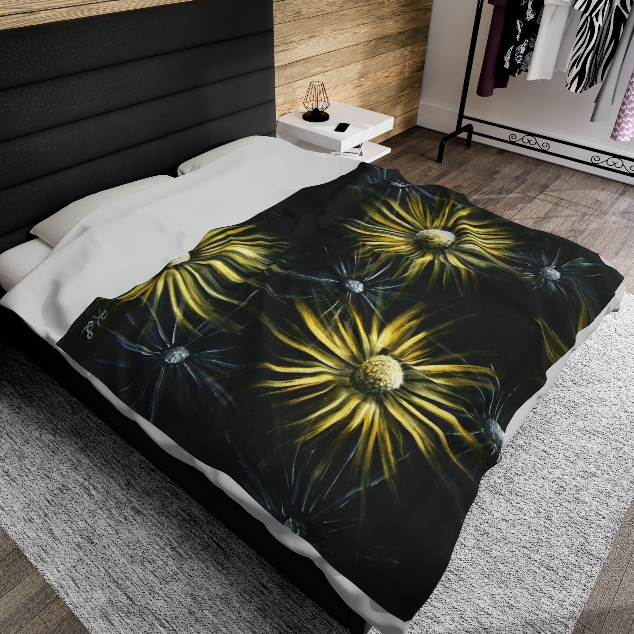 Whispering Stars Velveteen Plush Blanket