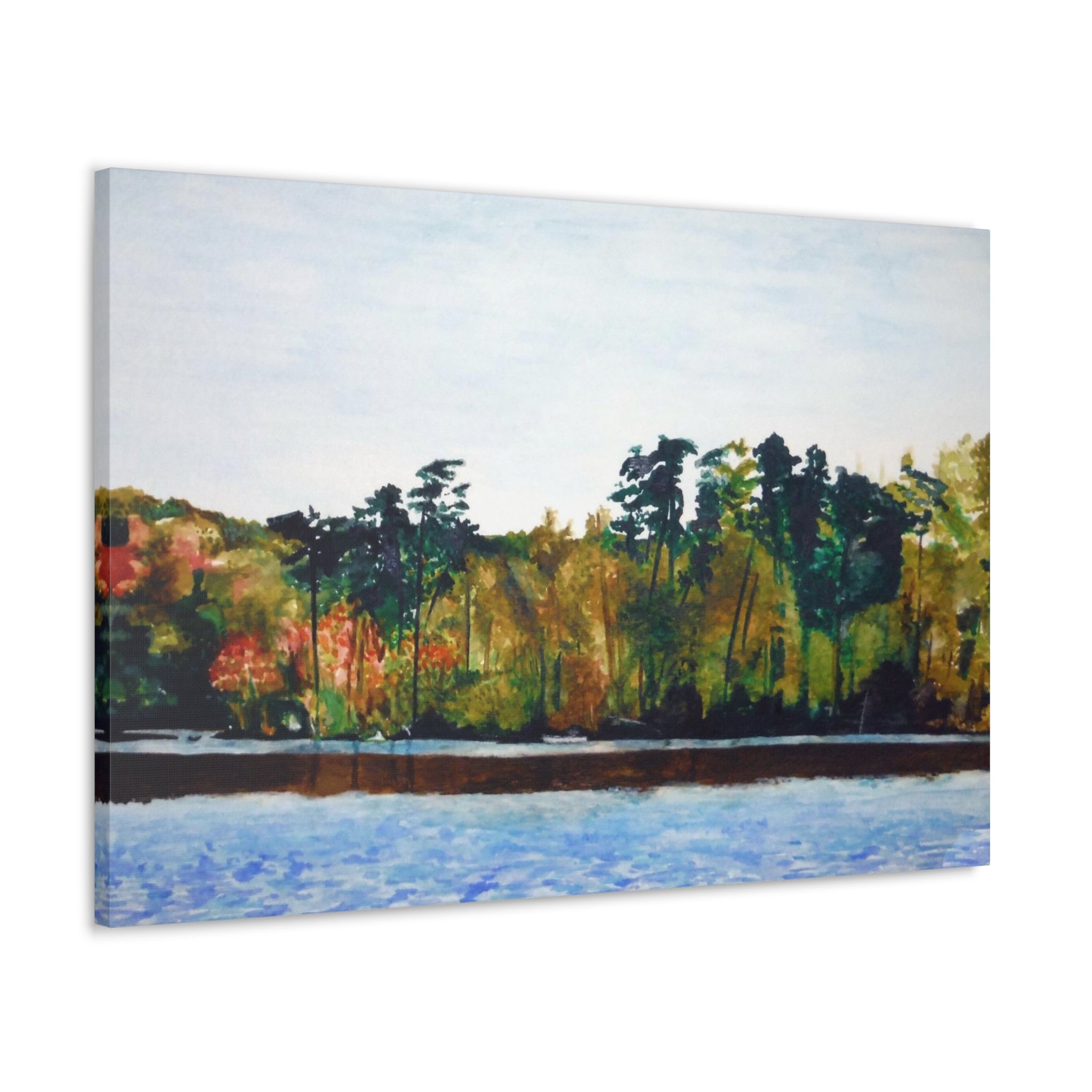 Lake Kayaking Canvas Gallery Wraps