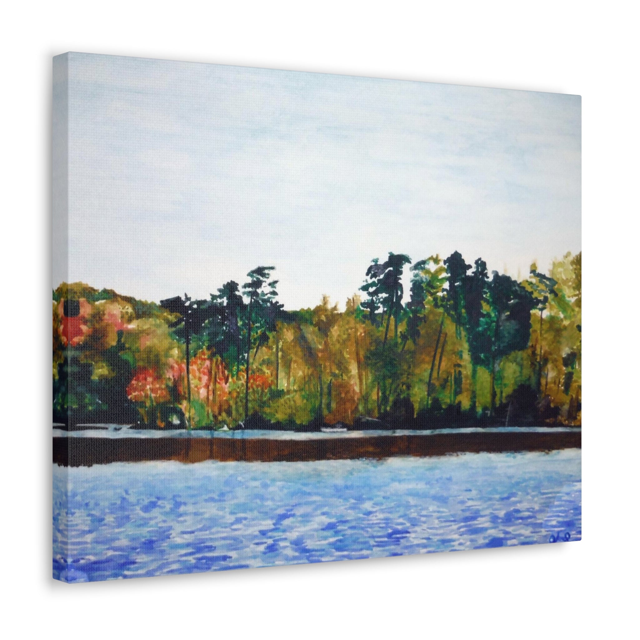 Lake Kayaking Canvas Gallery Wraps