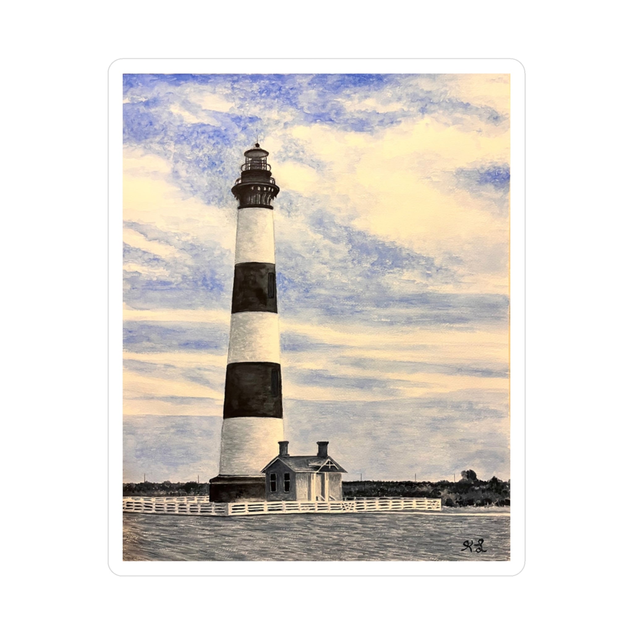 Bodie Island Lighthouse Kiss-Cut Vinyl Decals