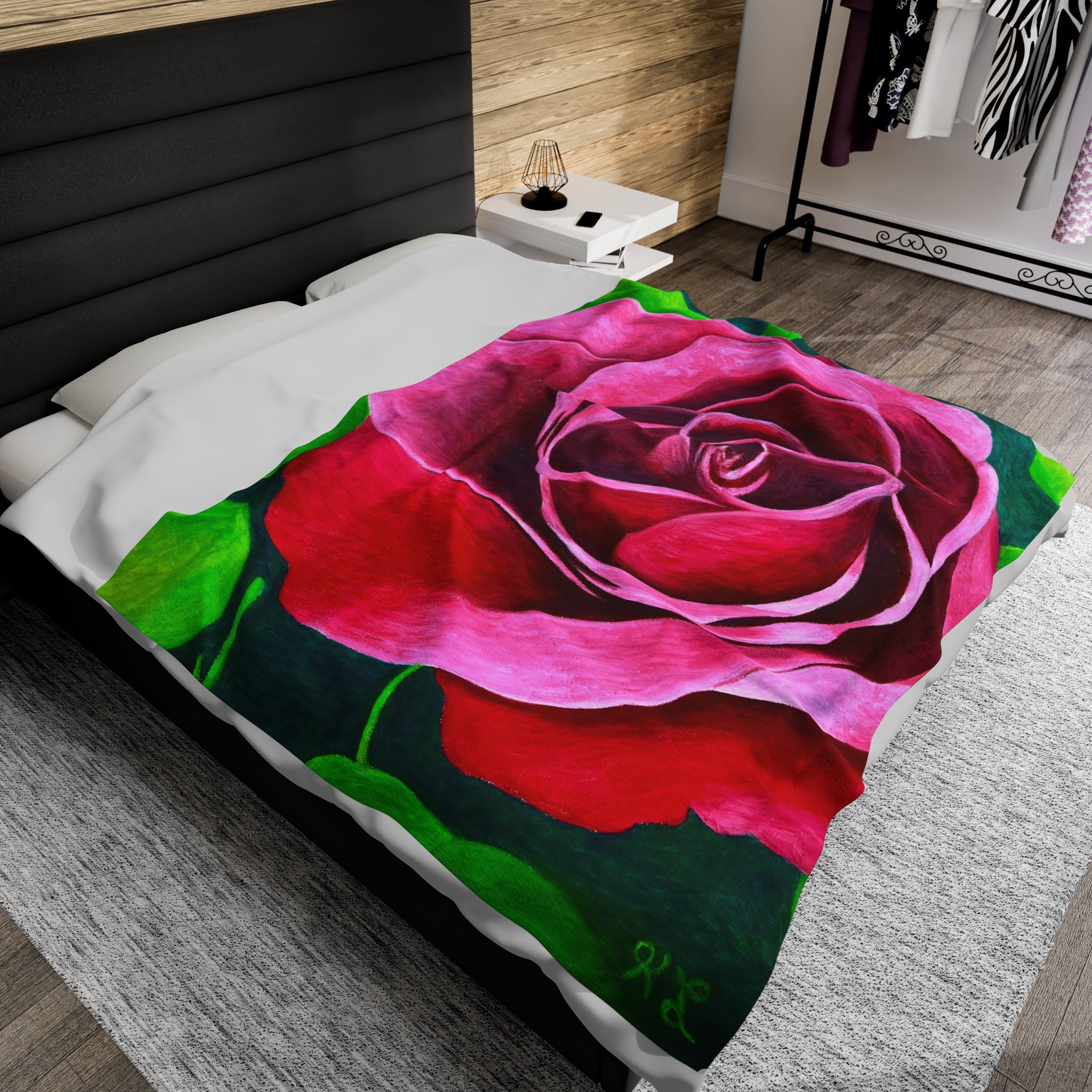 Second Rose Velveteen Plush Blanket