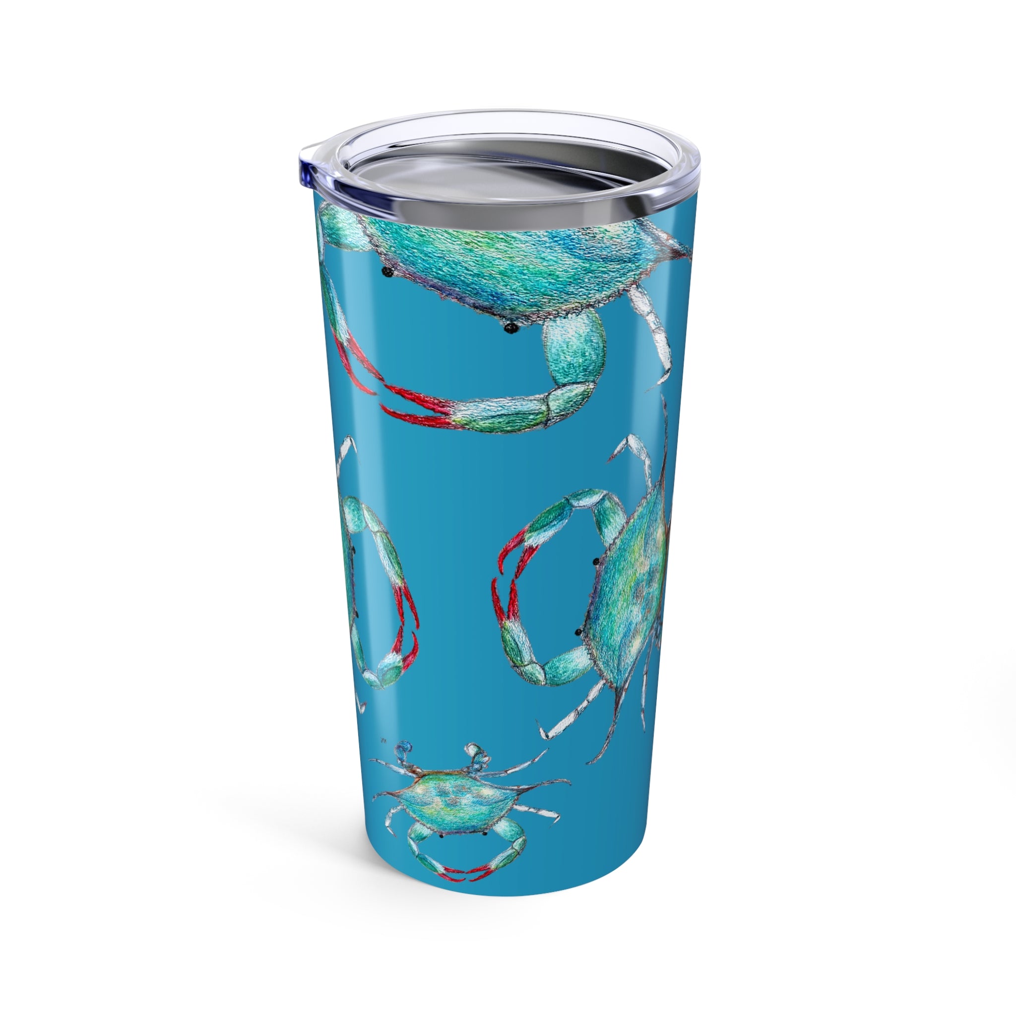 Blue Crab watercolor Tumbler 20oz