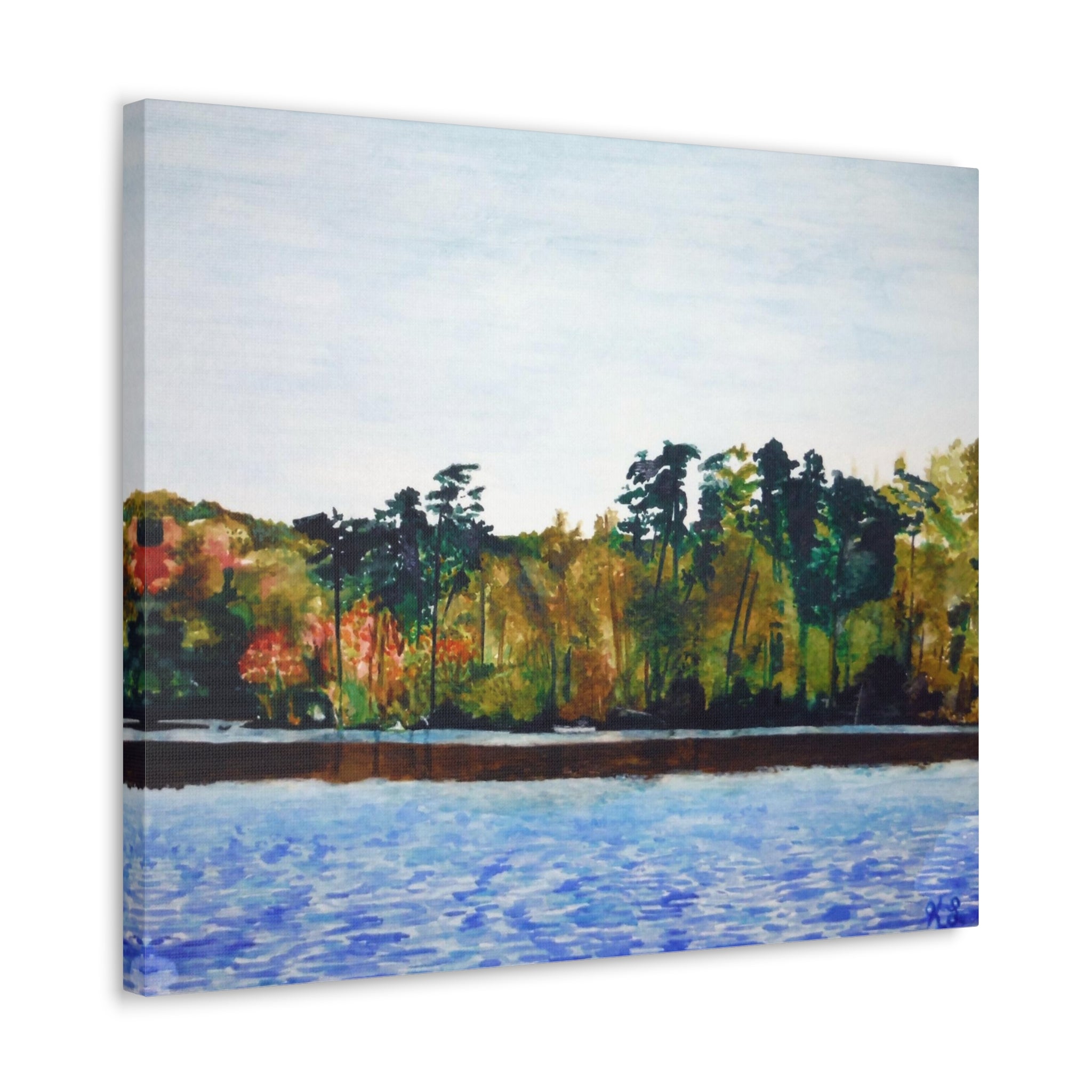 Lake Kayaking Canvas Gallery Wraps