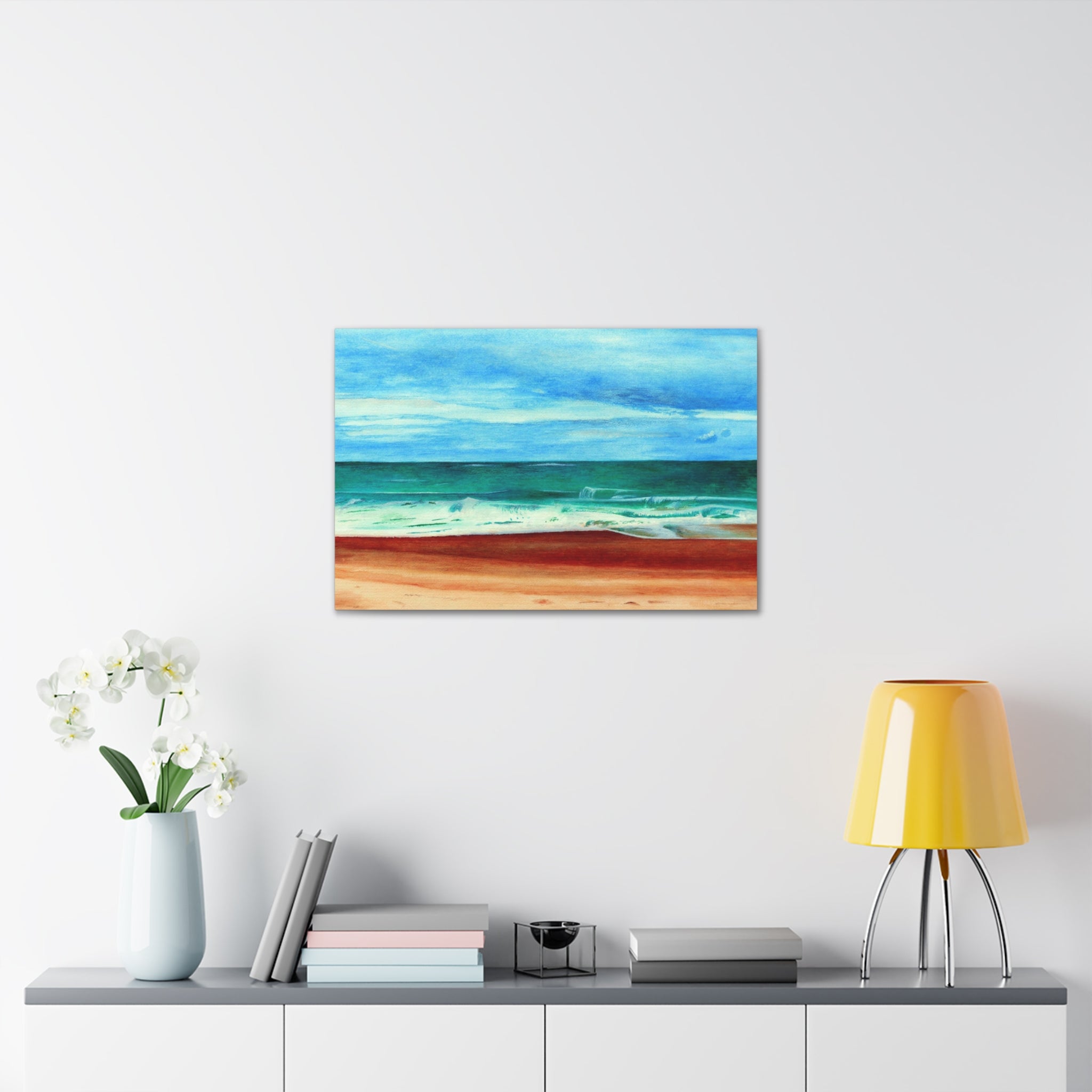 E. Dogwood Beach Access hand painted watercolor painting Canvas Gallery Wraps