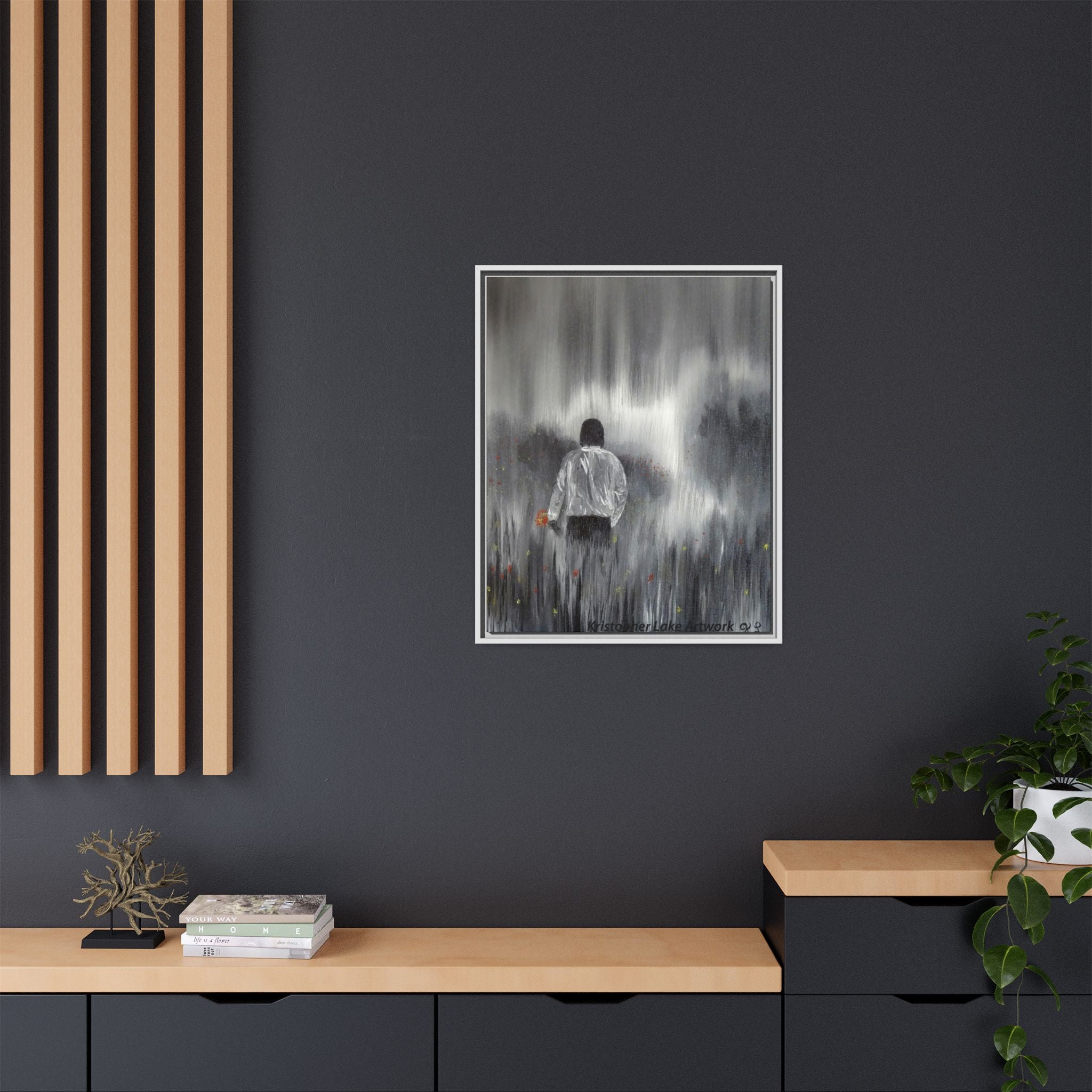 Dreamer painting Matte Canvas, Framed (Multi-color)