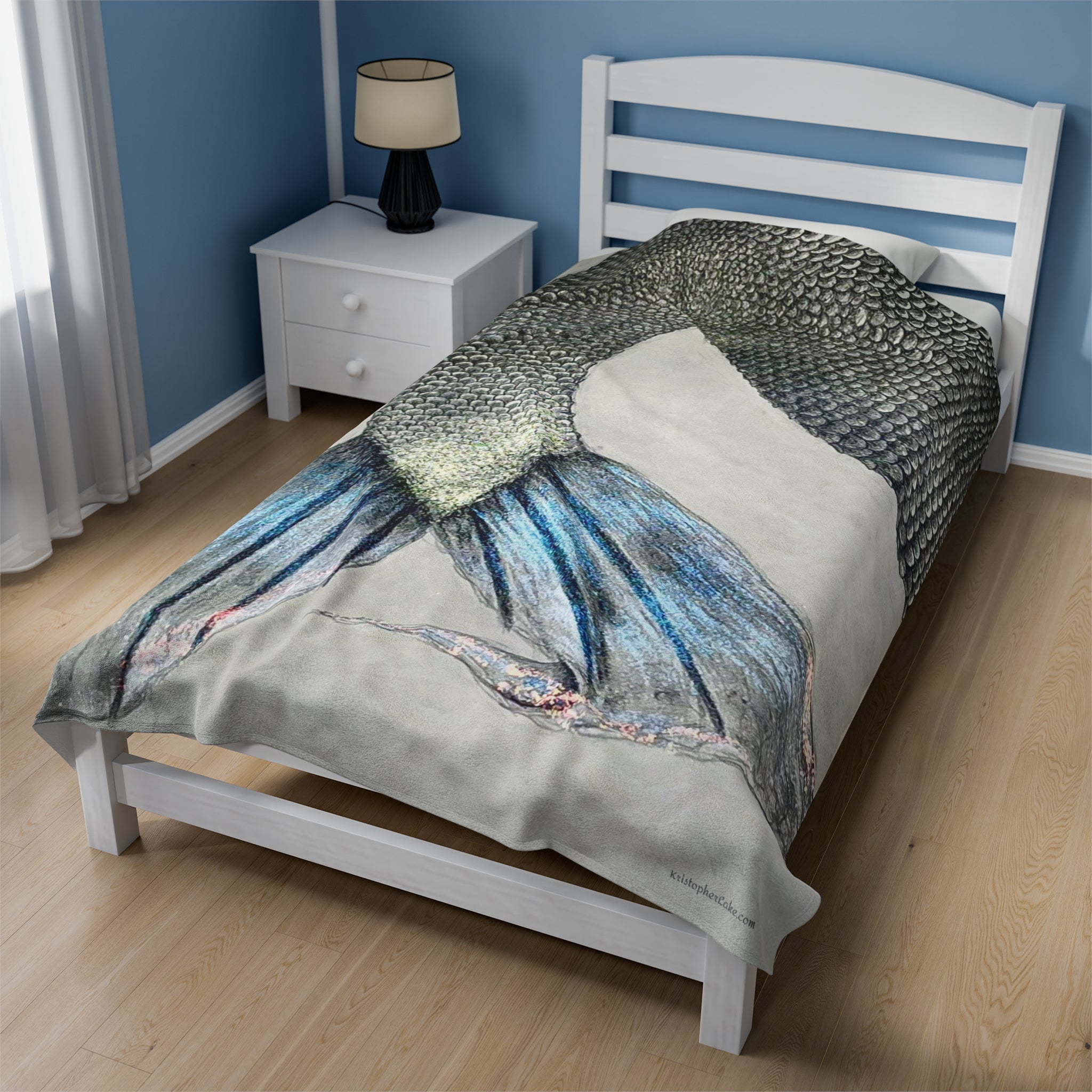OBX Mermaid #1 Velveteen Plush Blanket