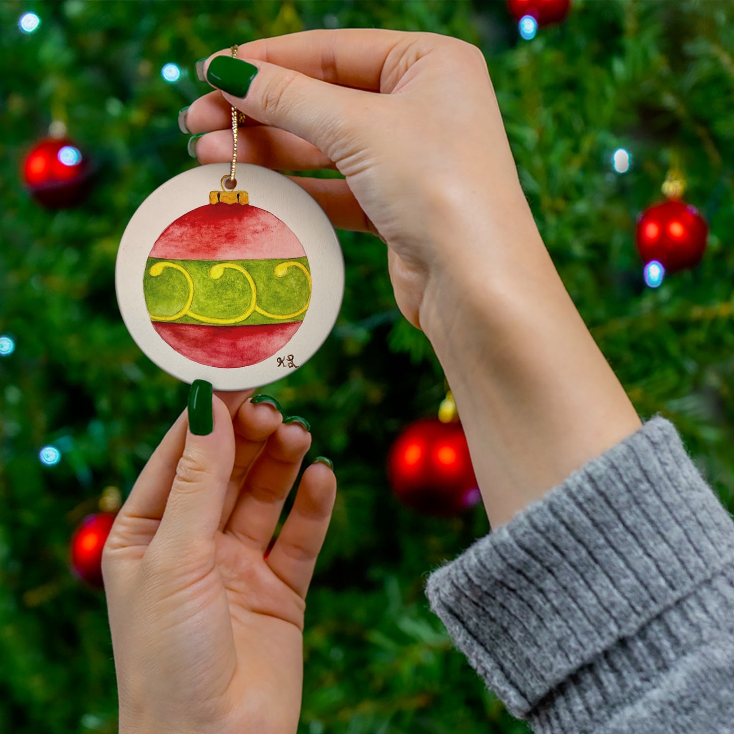 Christmas Ornament, Ceramic Ornament, Signature Collection
