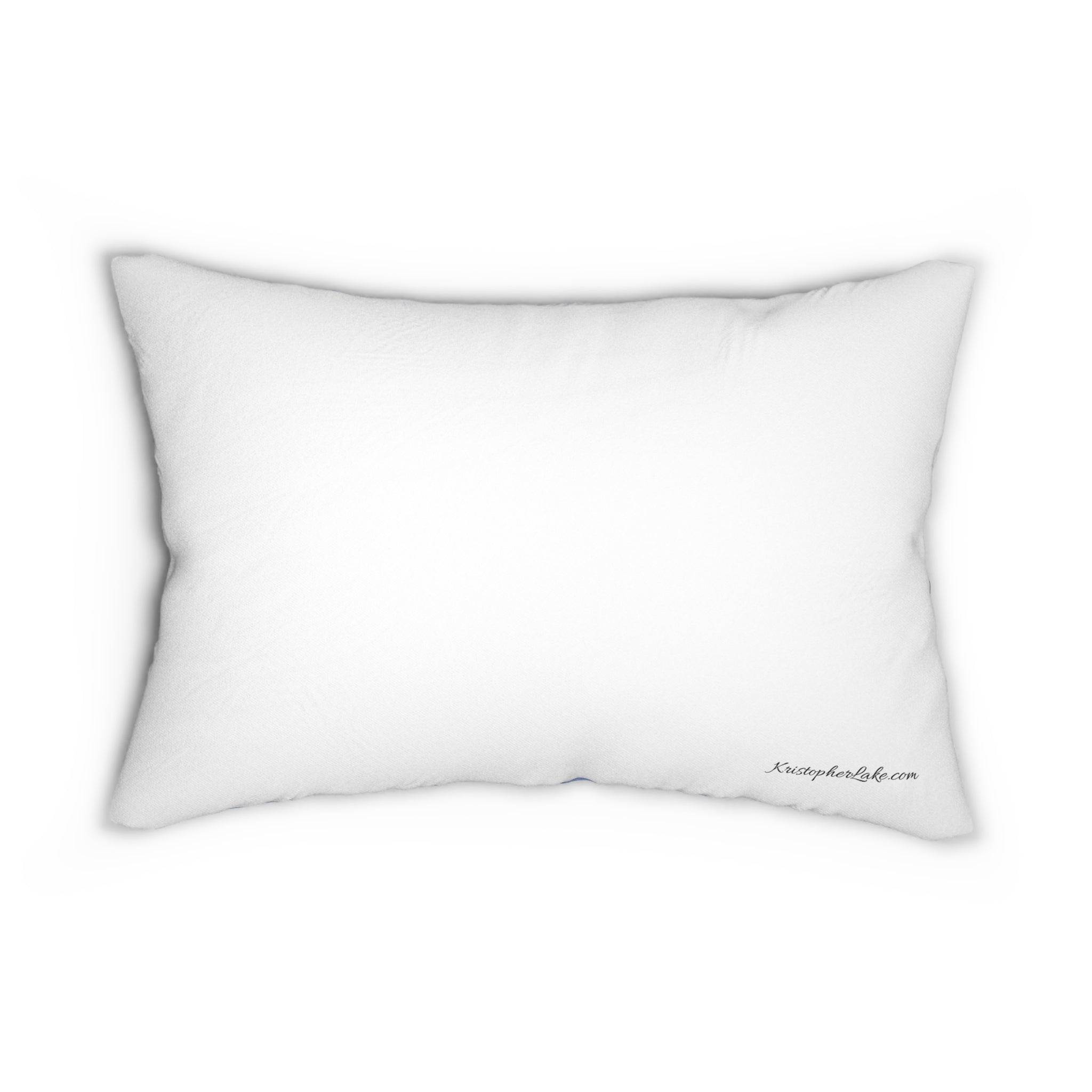 Lake Kayaking Watercolor Lumbar Pillow