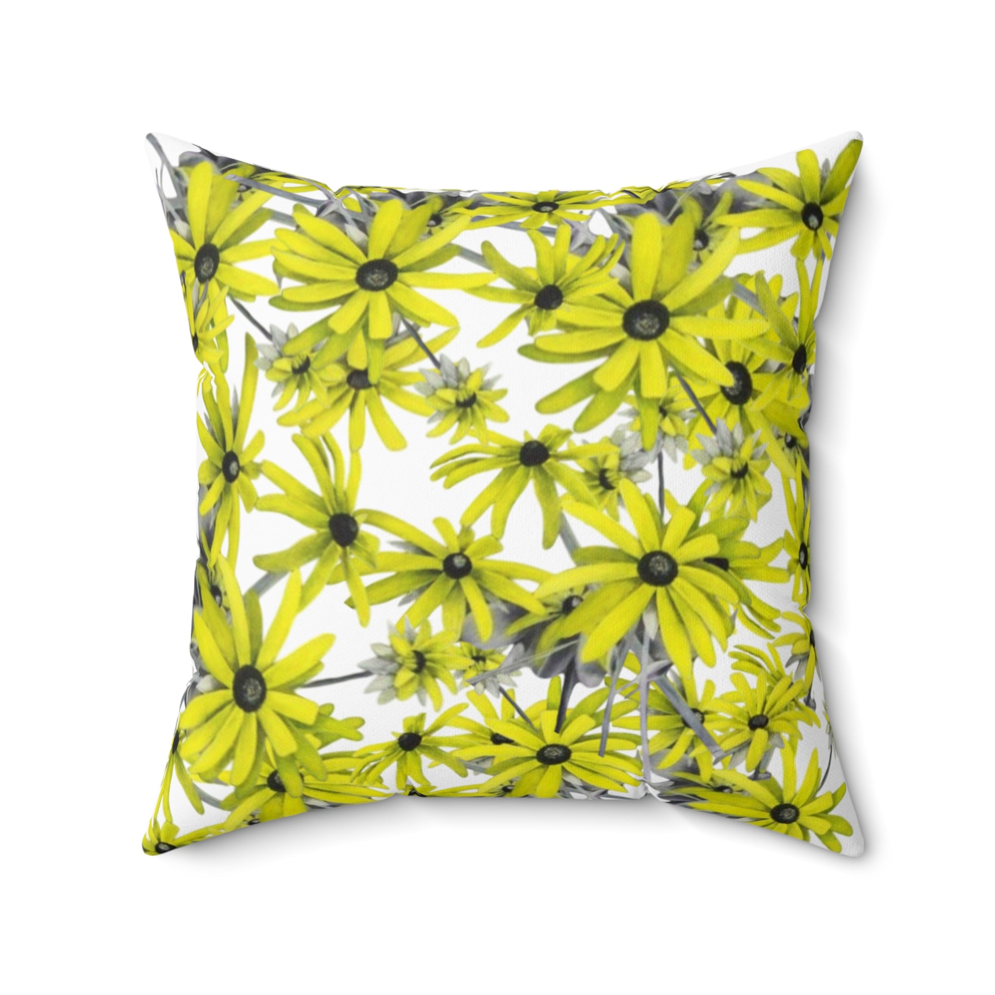 Le' Daisy oil painting square pillow