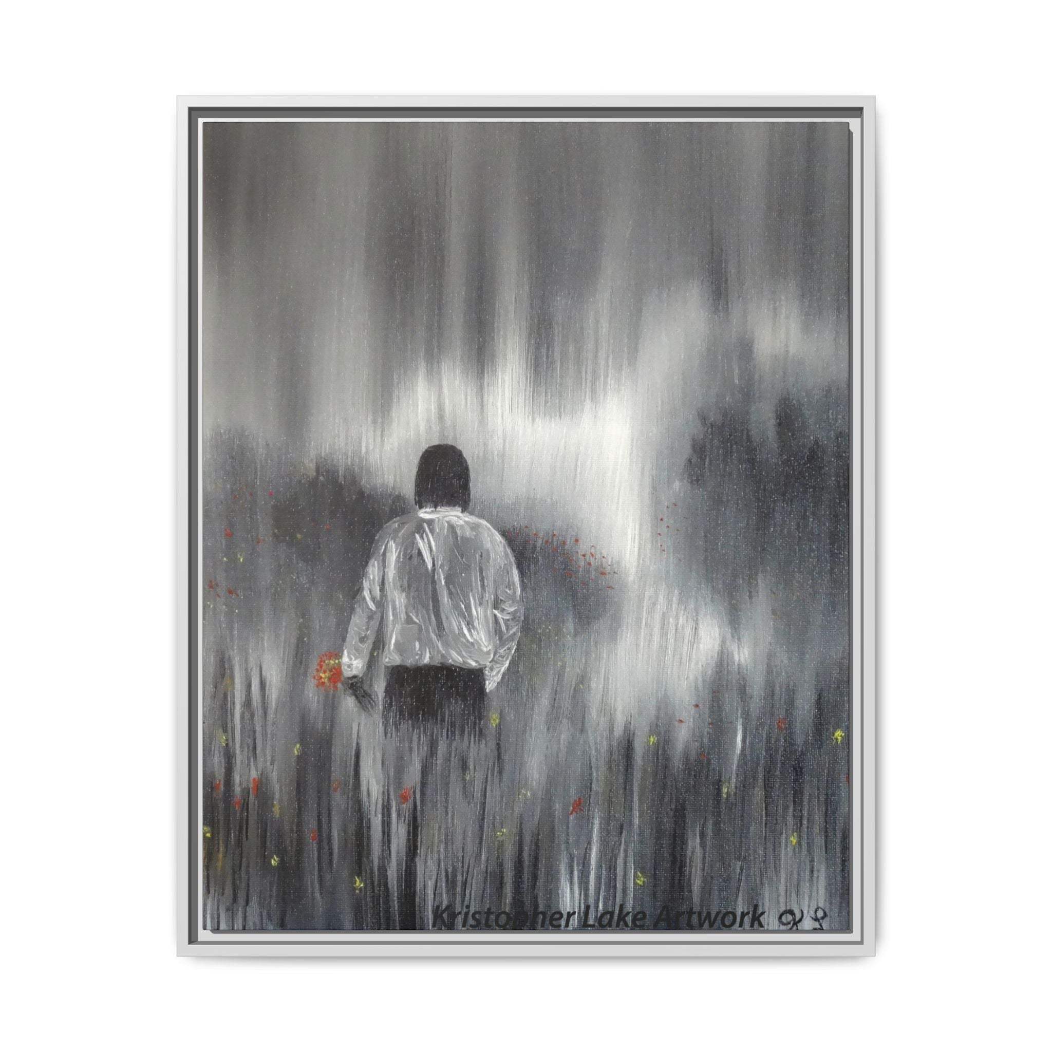 Dreamer painting Matte Canvas, Framed (Multi-color)