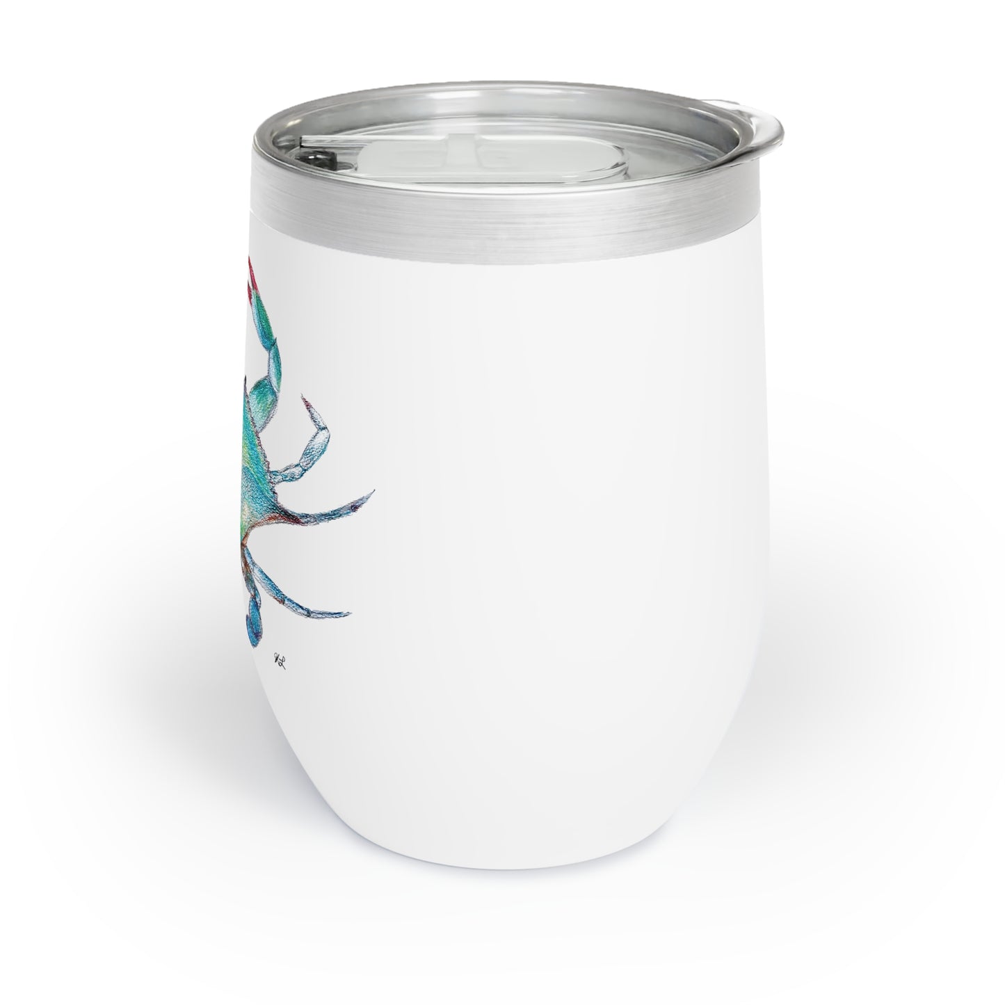 Blue Crab watercolor Wine Tumbler
