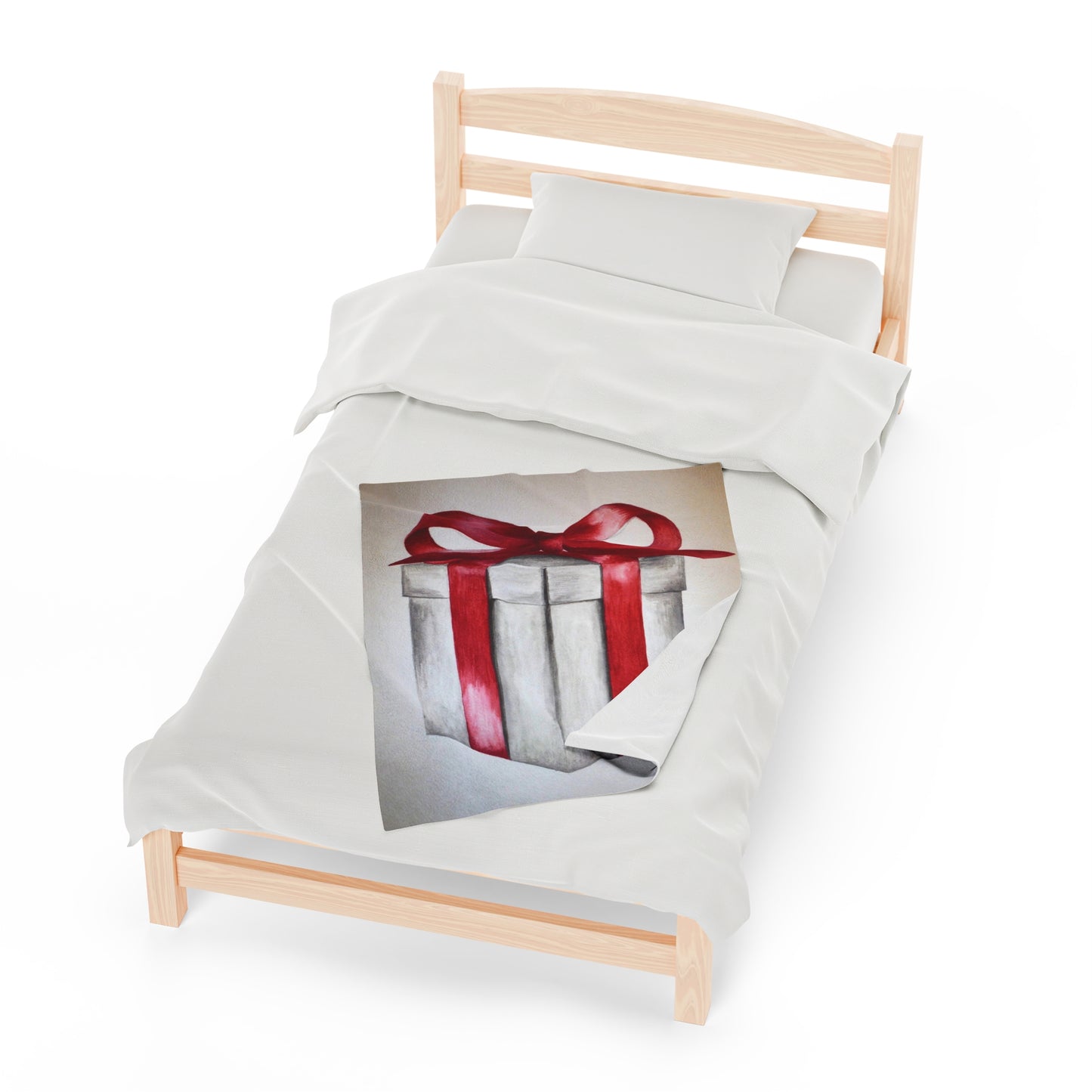 Present Watercolor Velveteen Plush Blanket