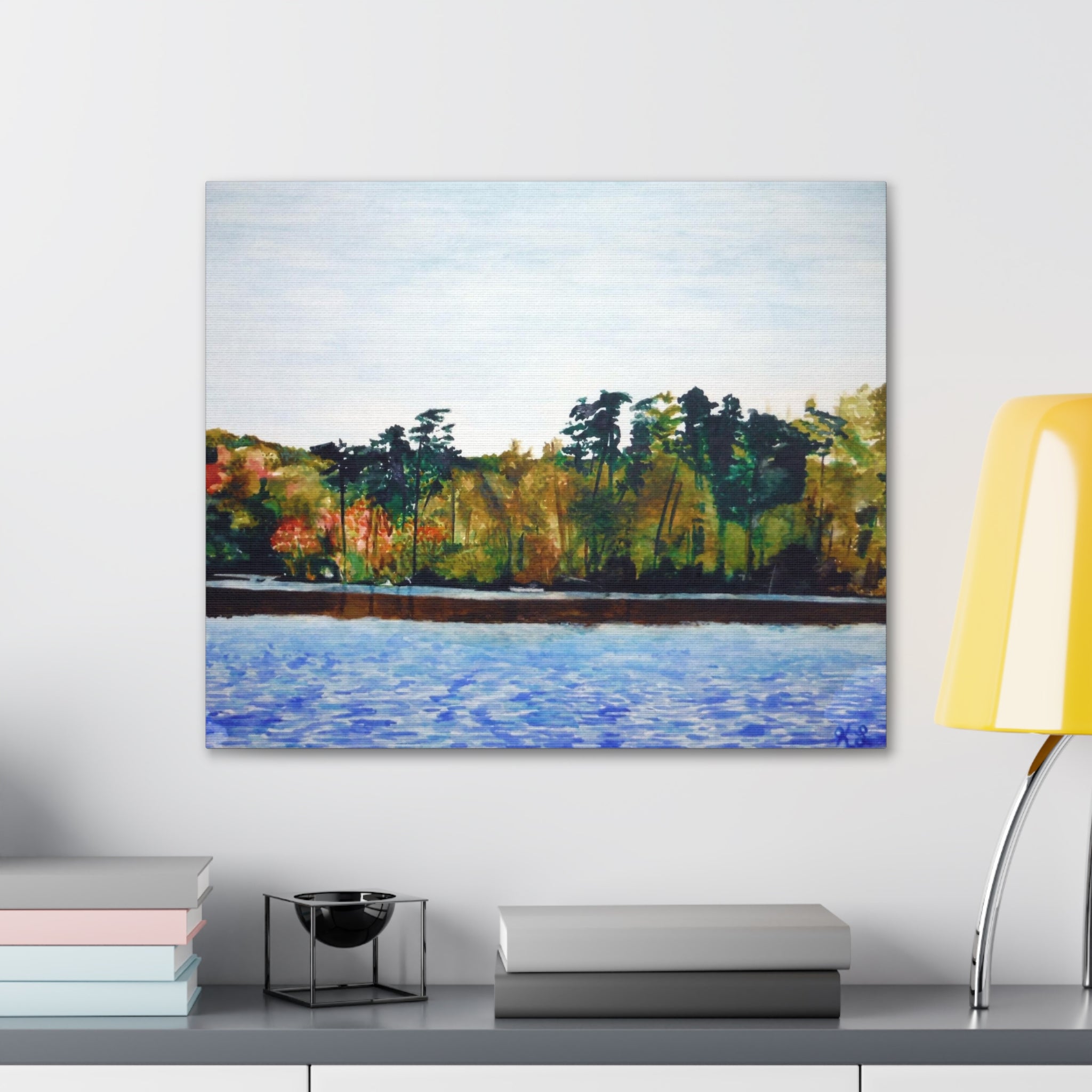 Lake Kayaking Canvas Gallery Wraps