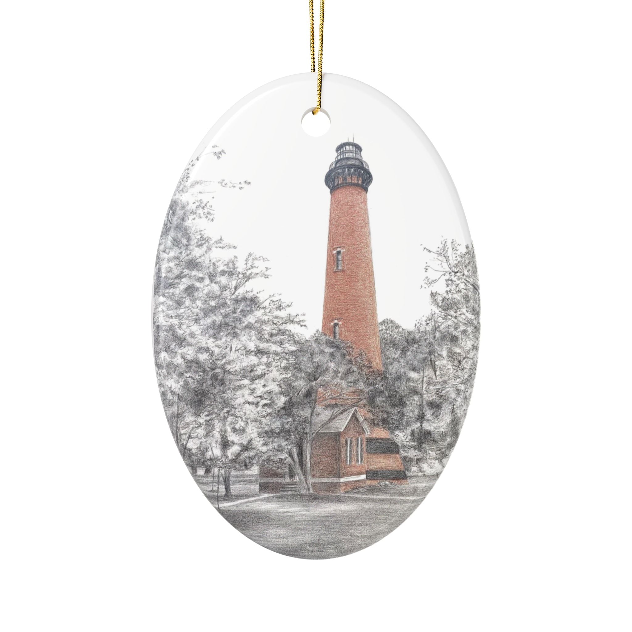 Currituck Lighthouse Ceramic Ornament, Signature Collection