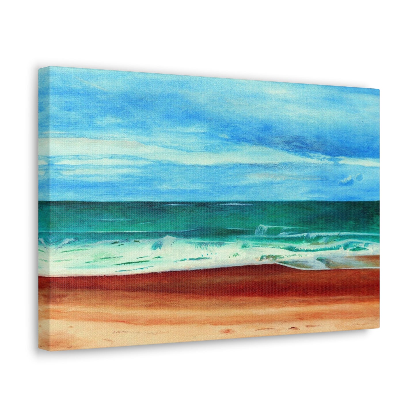 E. Dogwood Beach Access hand painted watercolor painting Canvas Gallery Wraps
