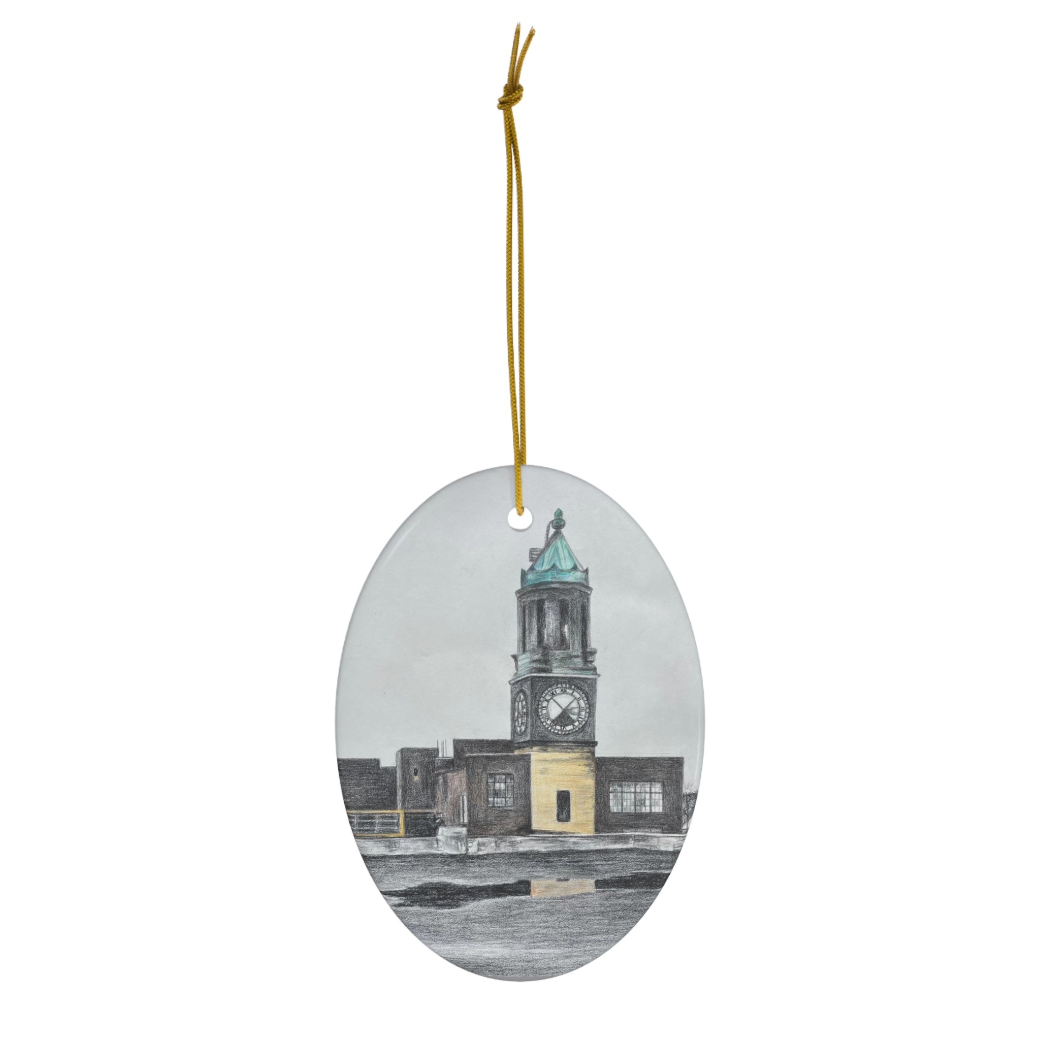 Scranton Lace Factory Ceramic Ornament, 1-Pack