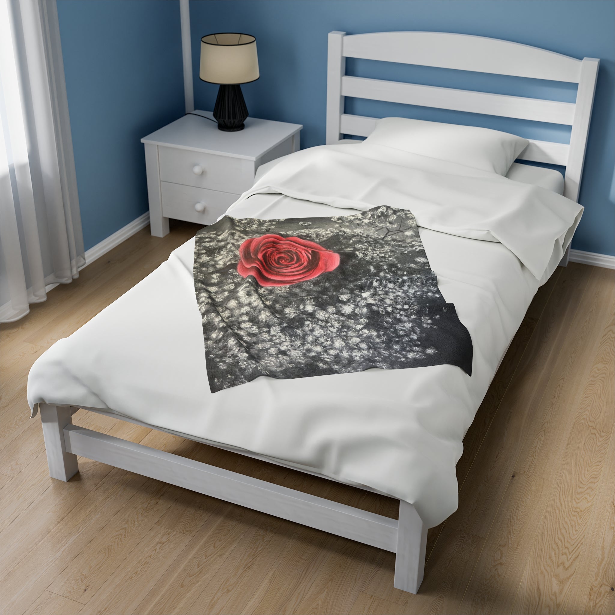 Artist Rose Velveteen Plush Blanket