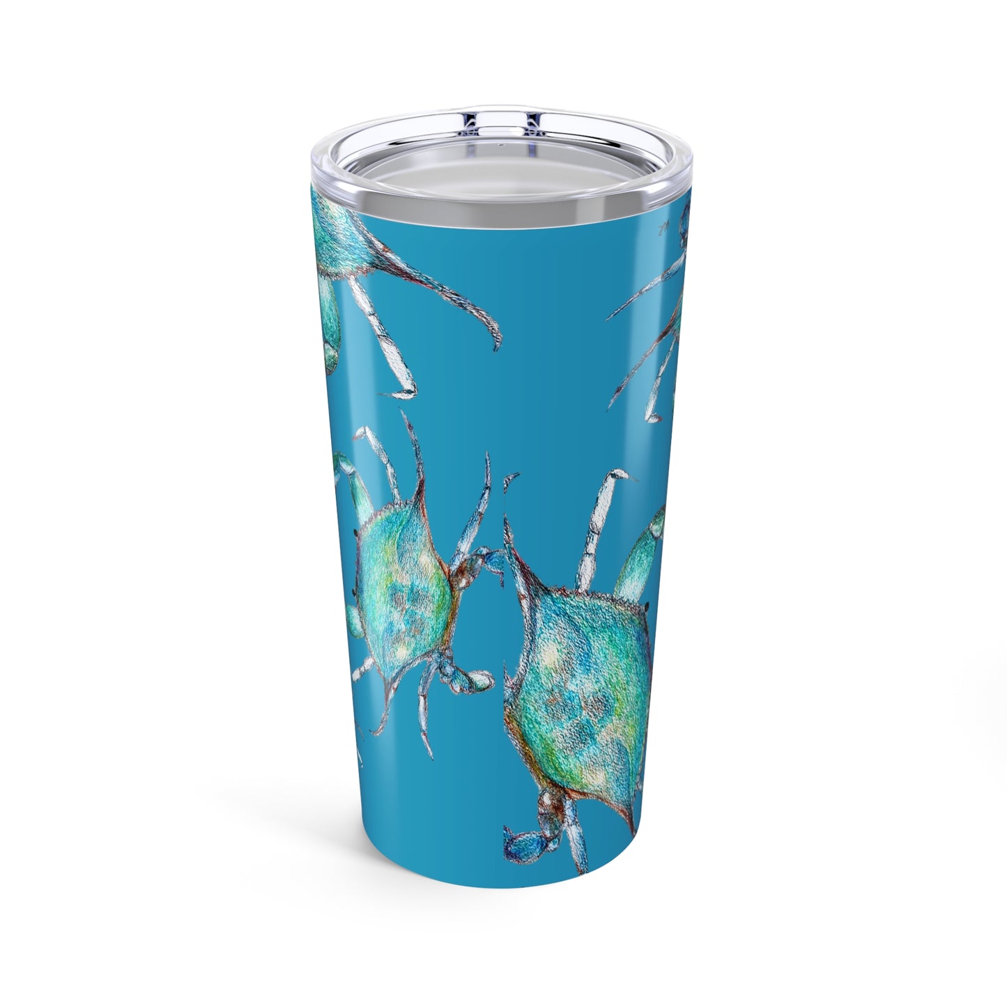 Blue Crab watercolor Tumbler 20oz