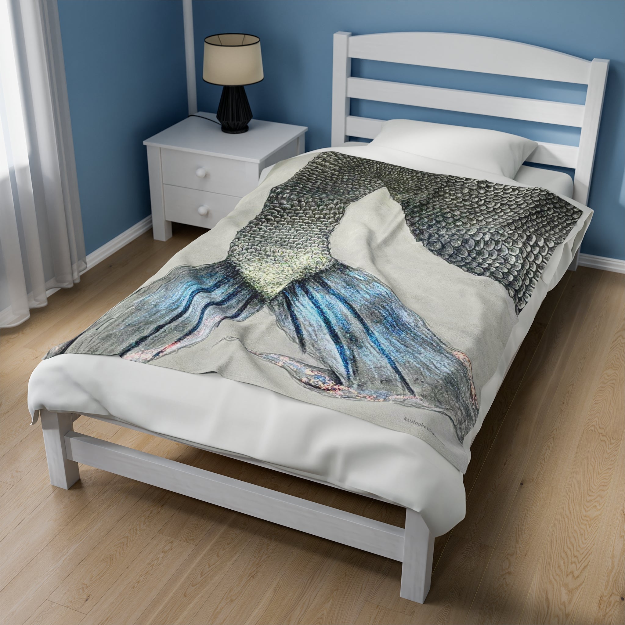 OBX Mermaid #1 Velveteen Plush Blanket