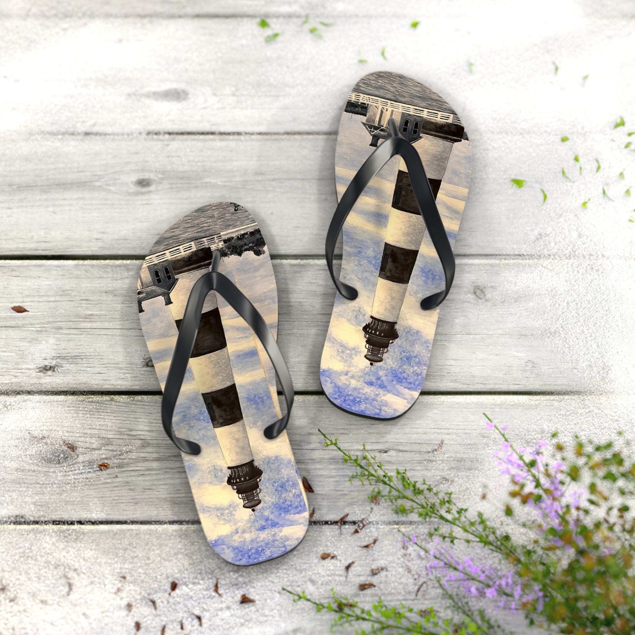 Bodie Island Lighthouse Flip Flops