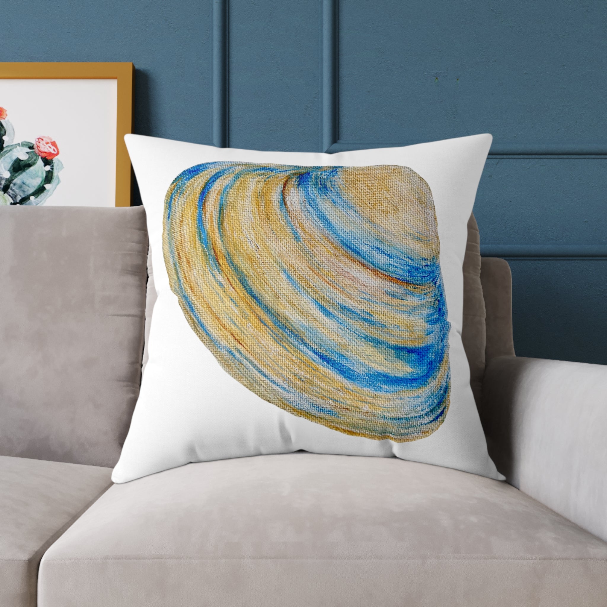 Clam Shell Square Canvas Pillow