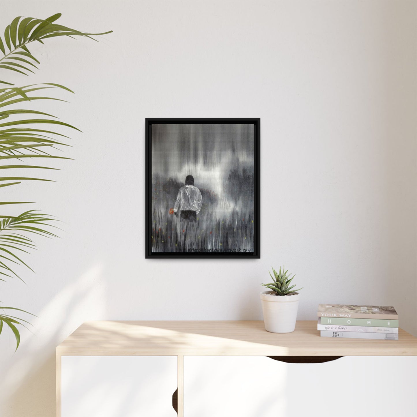 Dreamer painting Matte Canvas, Framed (Multi-color)