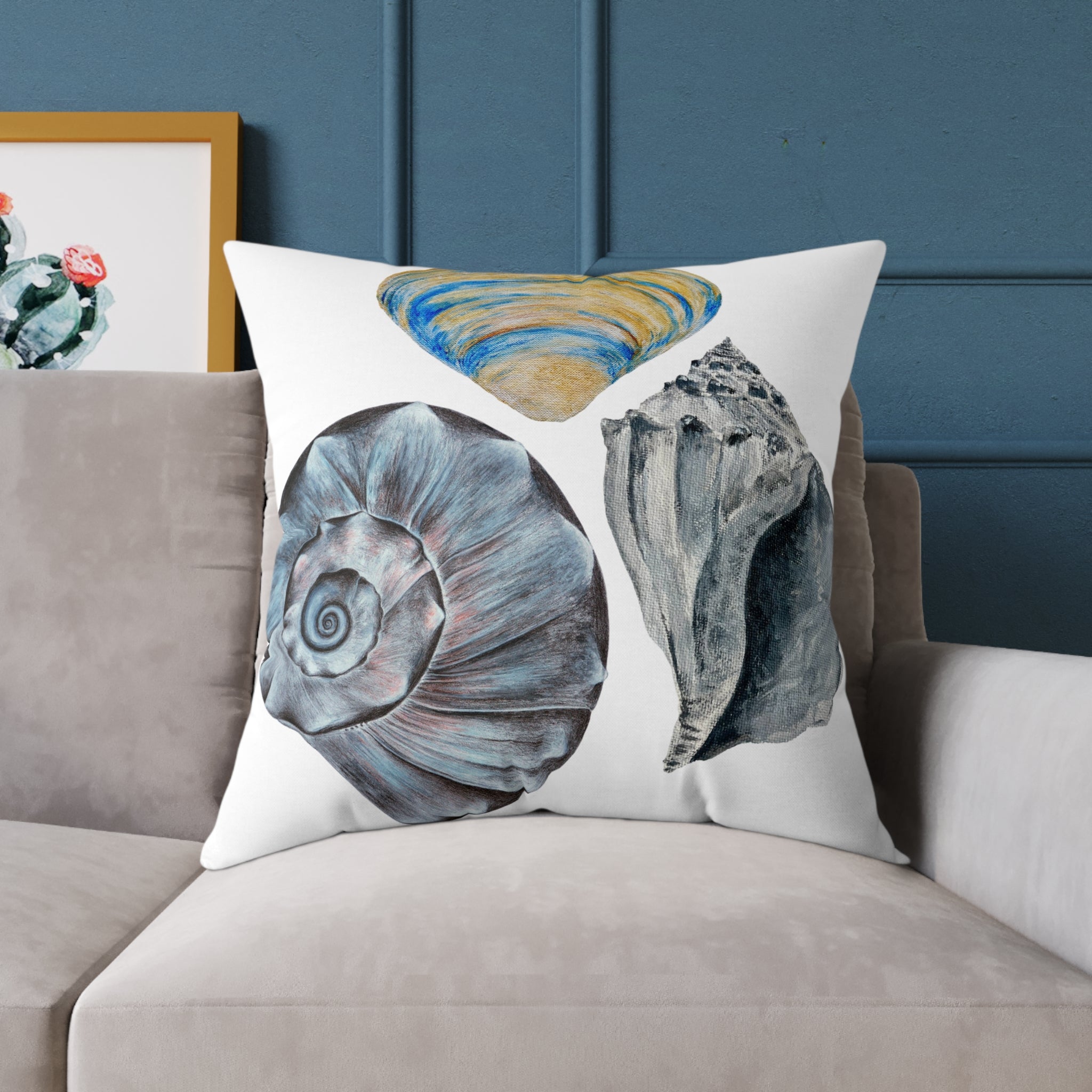 Welk Shell Square Canvas Pillow