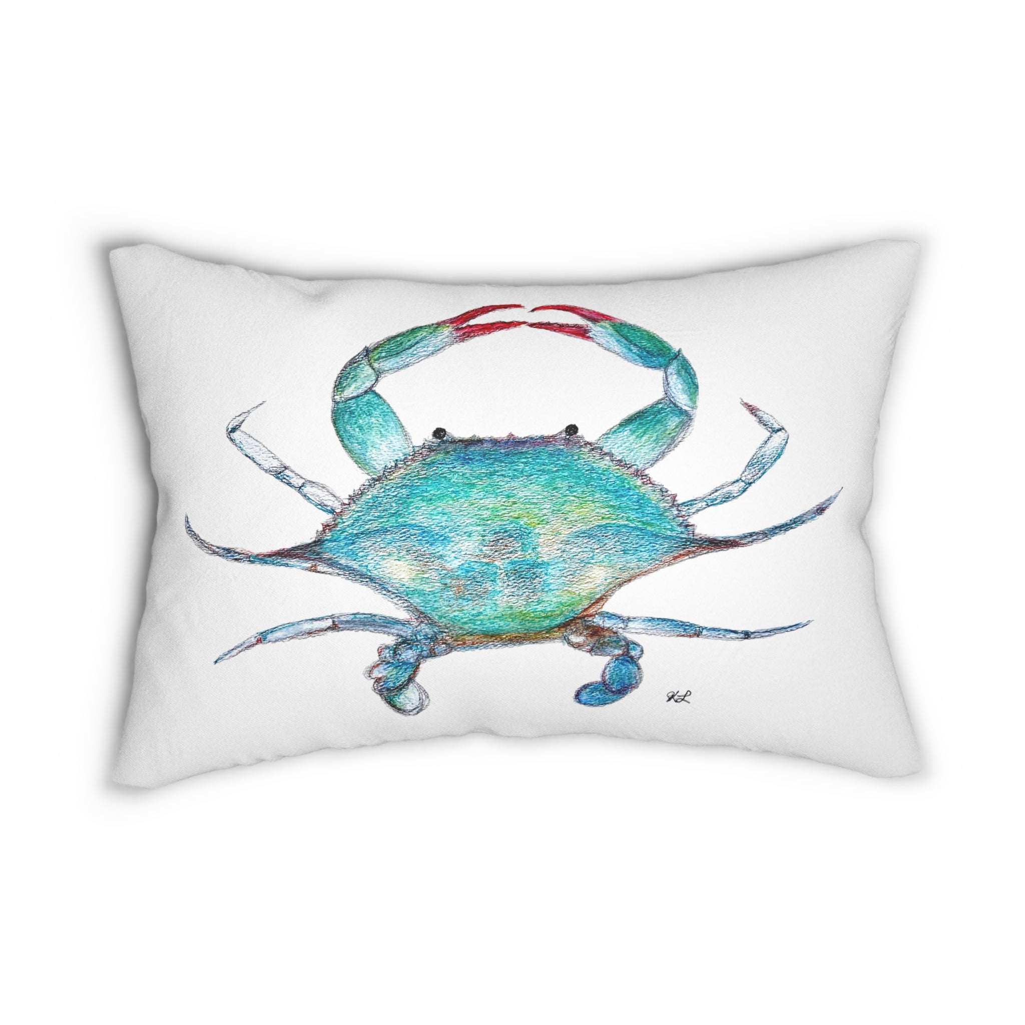 Blue Crab Lumbar Pillow