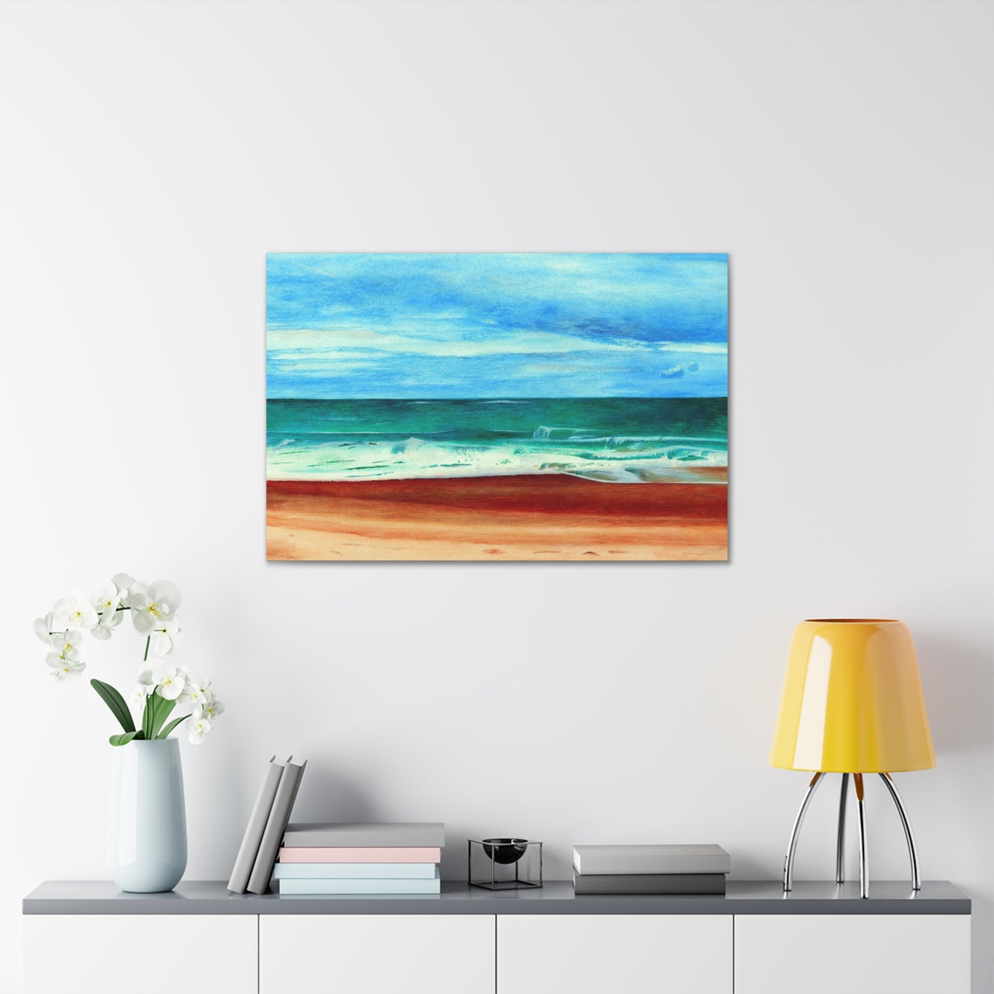 E. Dogwood Beach Access hand painted watercolor painting Canvas Gallery Wraps