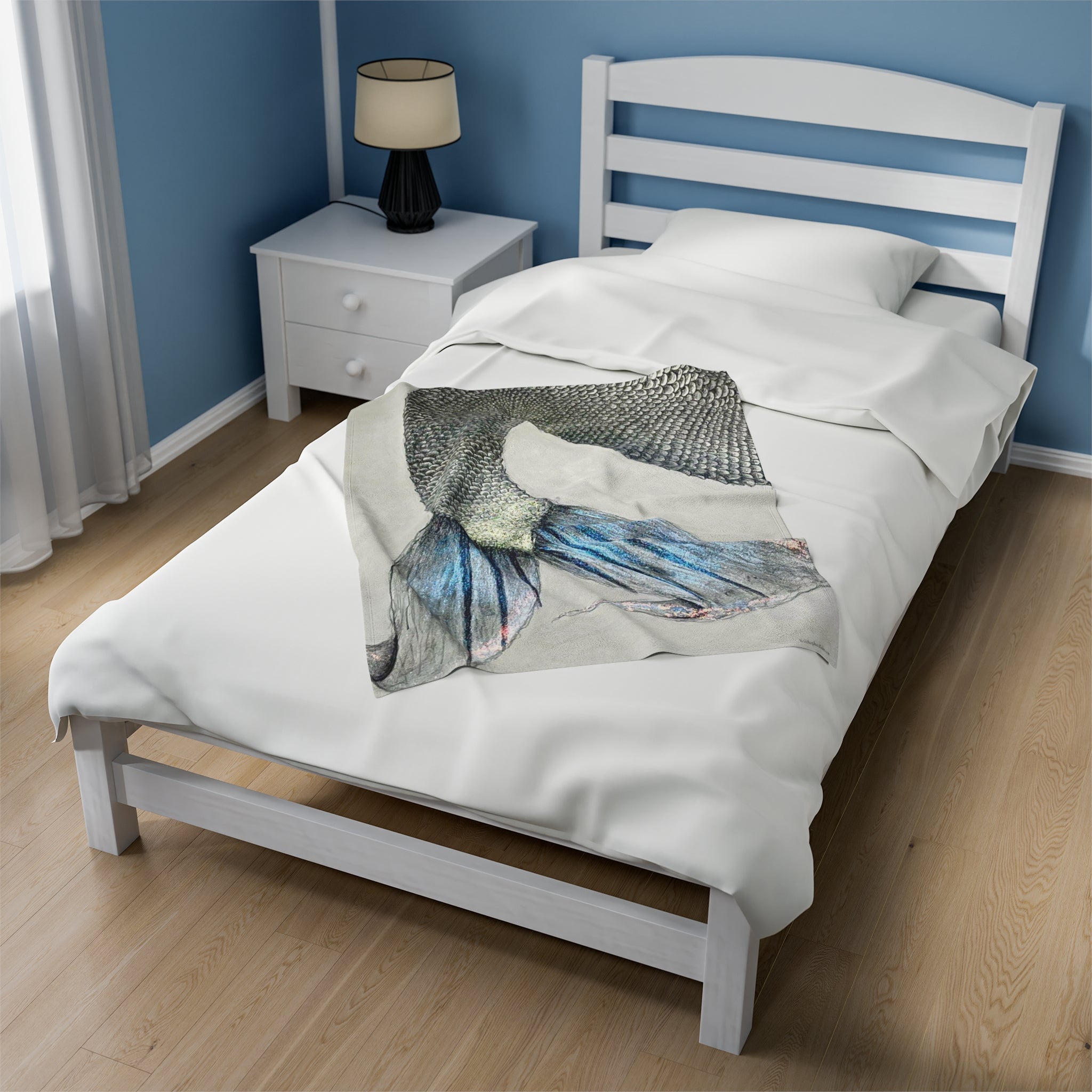 OBX Mermaid #1 Velveteen Plush Blanket