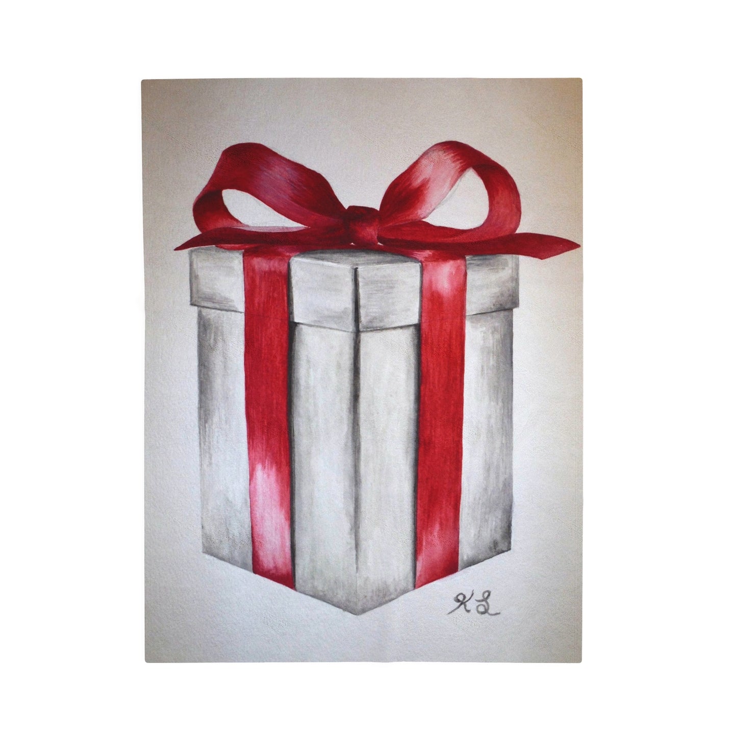 Present Watercolor Velveteen Plush Blanket