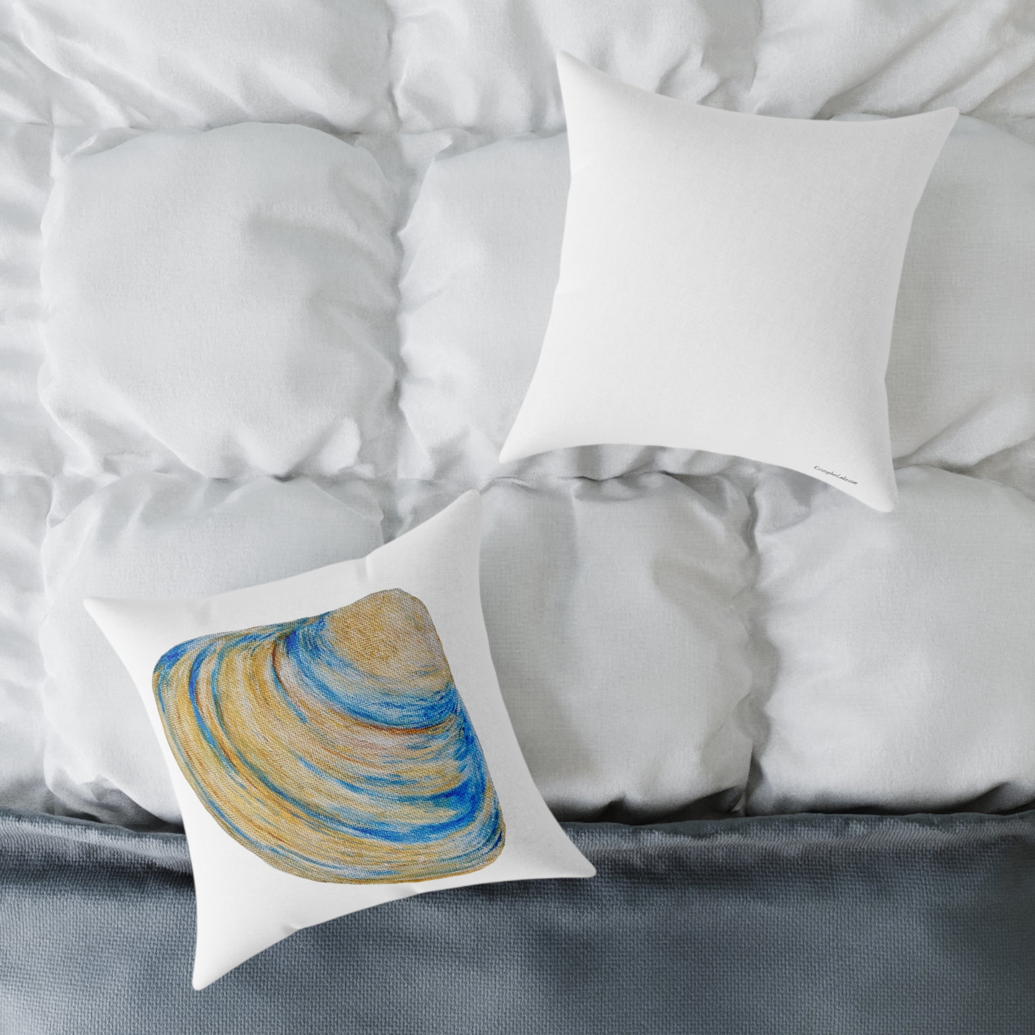 Clam Shell Square Canvas Pillow