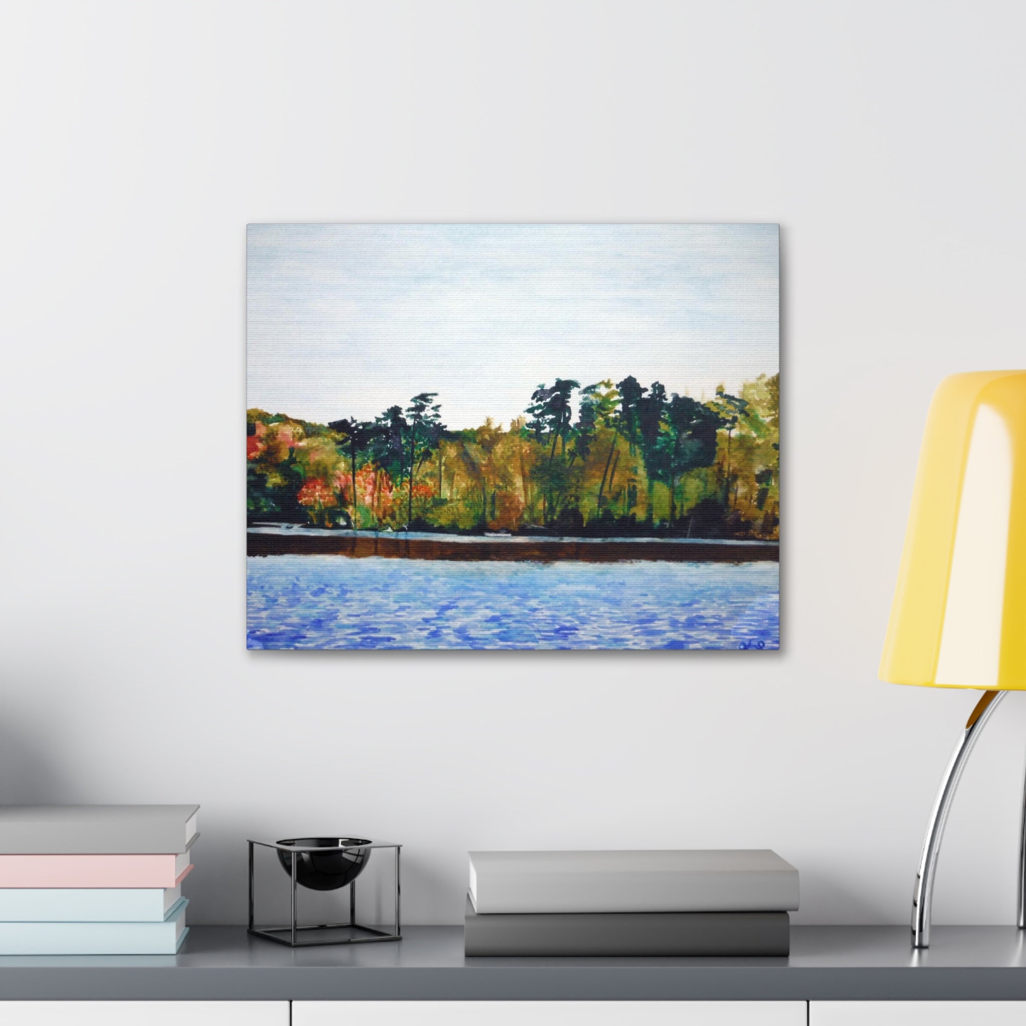 Lake Kayaking Canvas Gallery Wraps