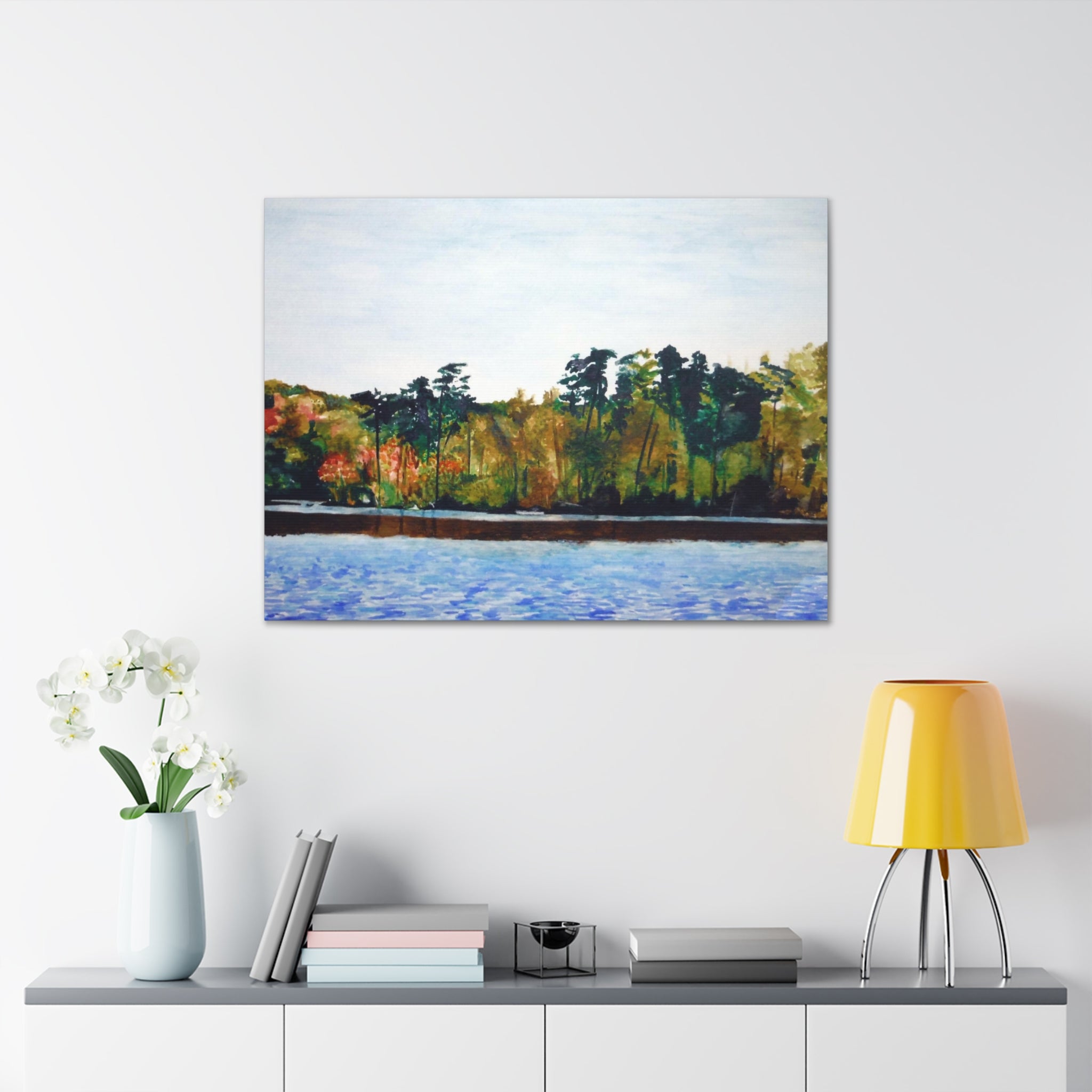 Lake Kayaking Canvas Gallery Wraps