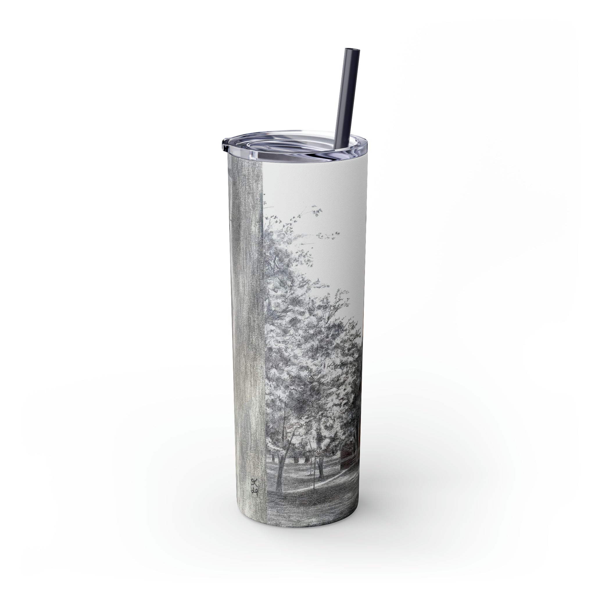 Currituck Lighthouse Skinny Tumbler with Straw, 20oz