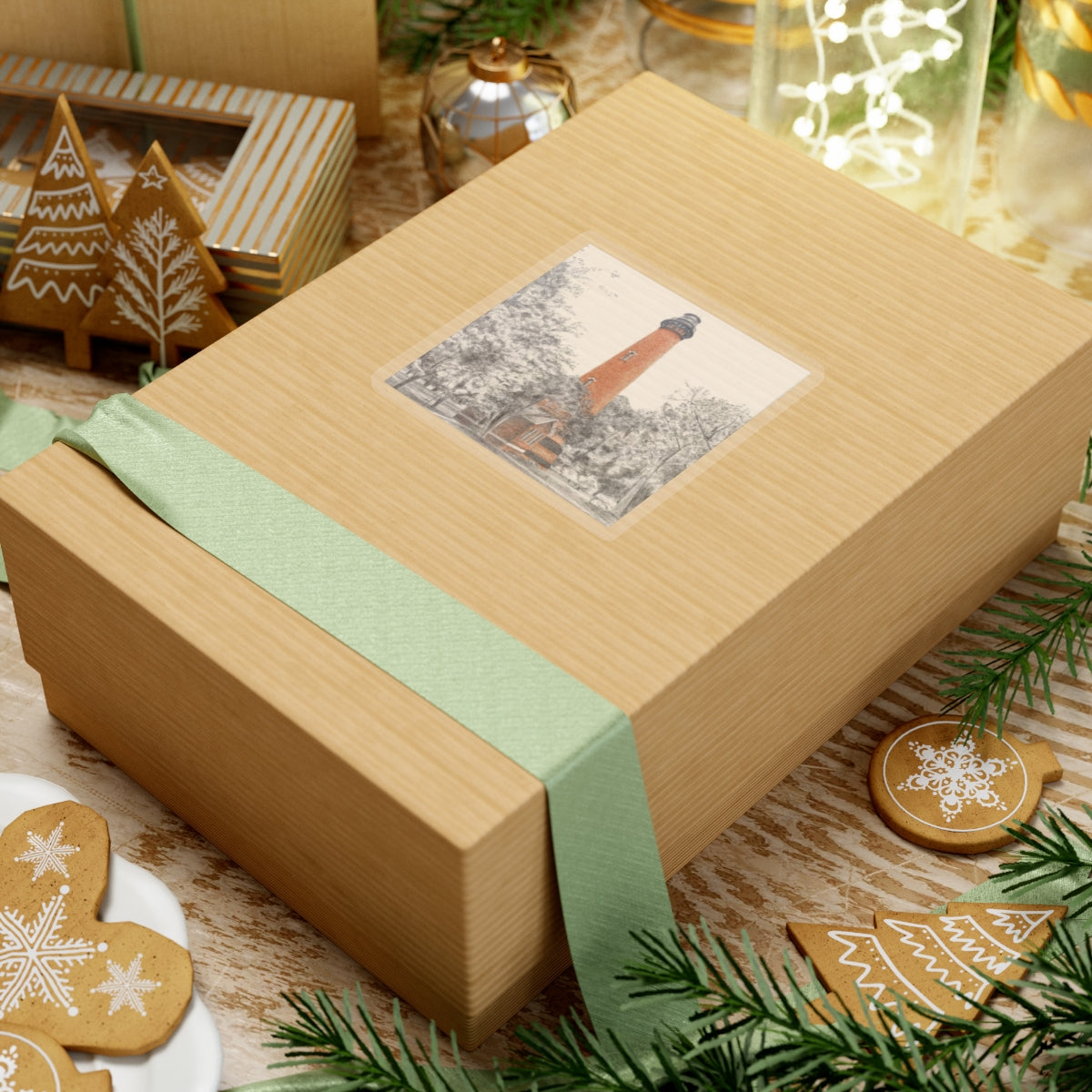 Currituck Lighthouse Kiss-Cut Stickers