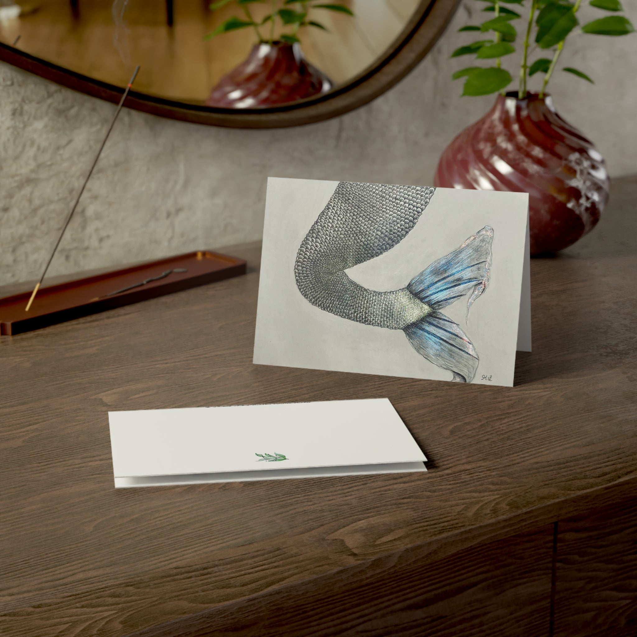 Mermaid tail Greeting Cards (1, 10, 30, and 50pcs)