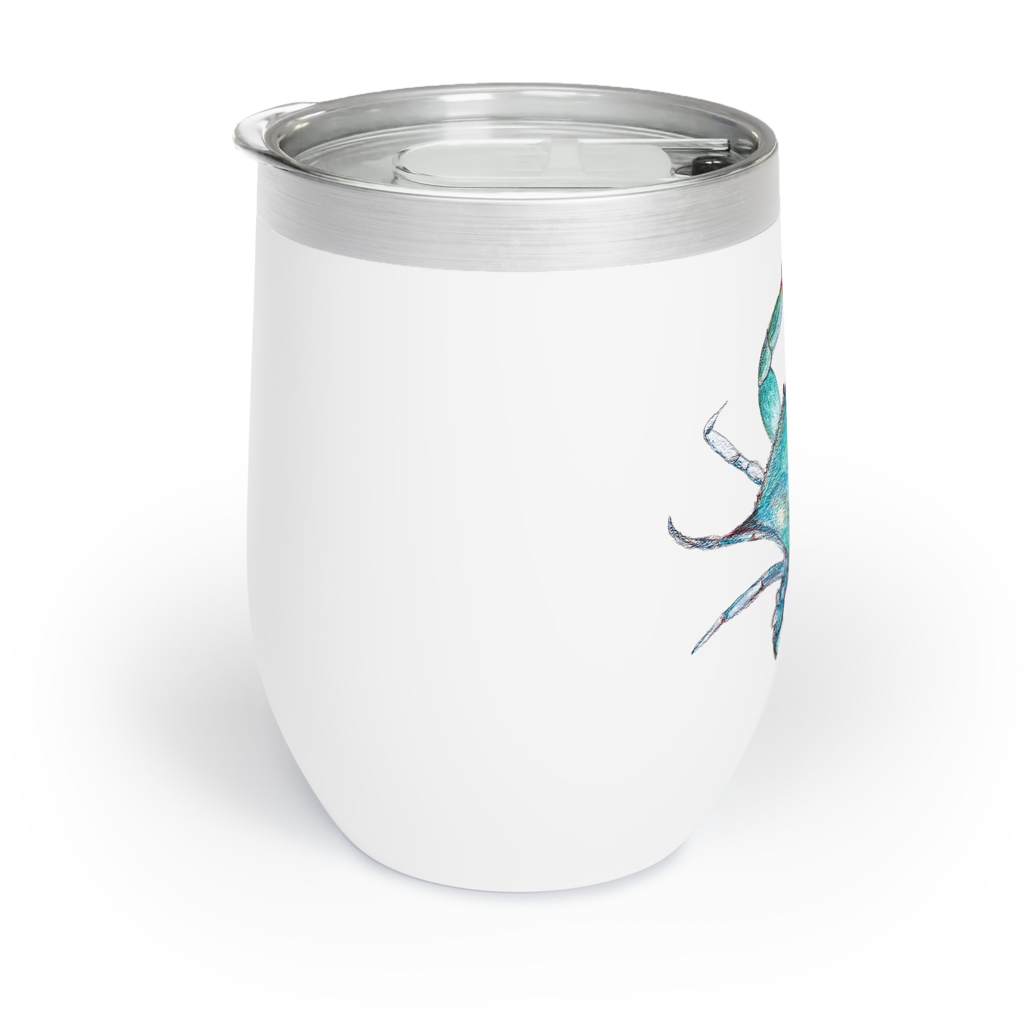 Blue Crab watercolor Wine Tumbler