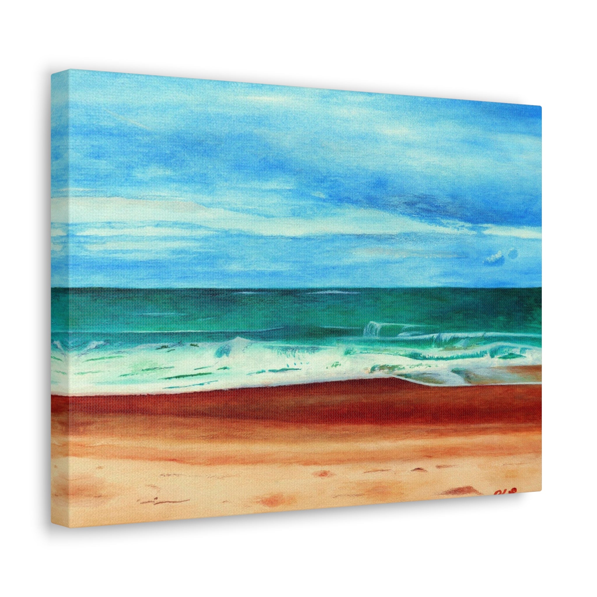 E. Dogwood Beach Access hand painted watercolor painting Canvas Gallery Wraps