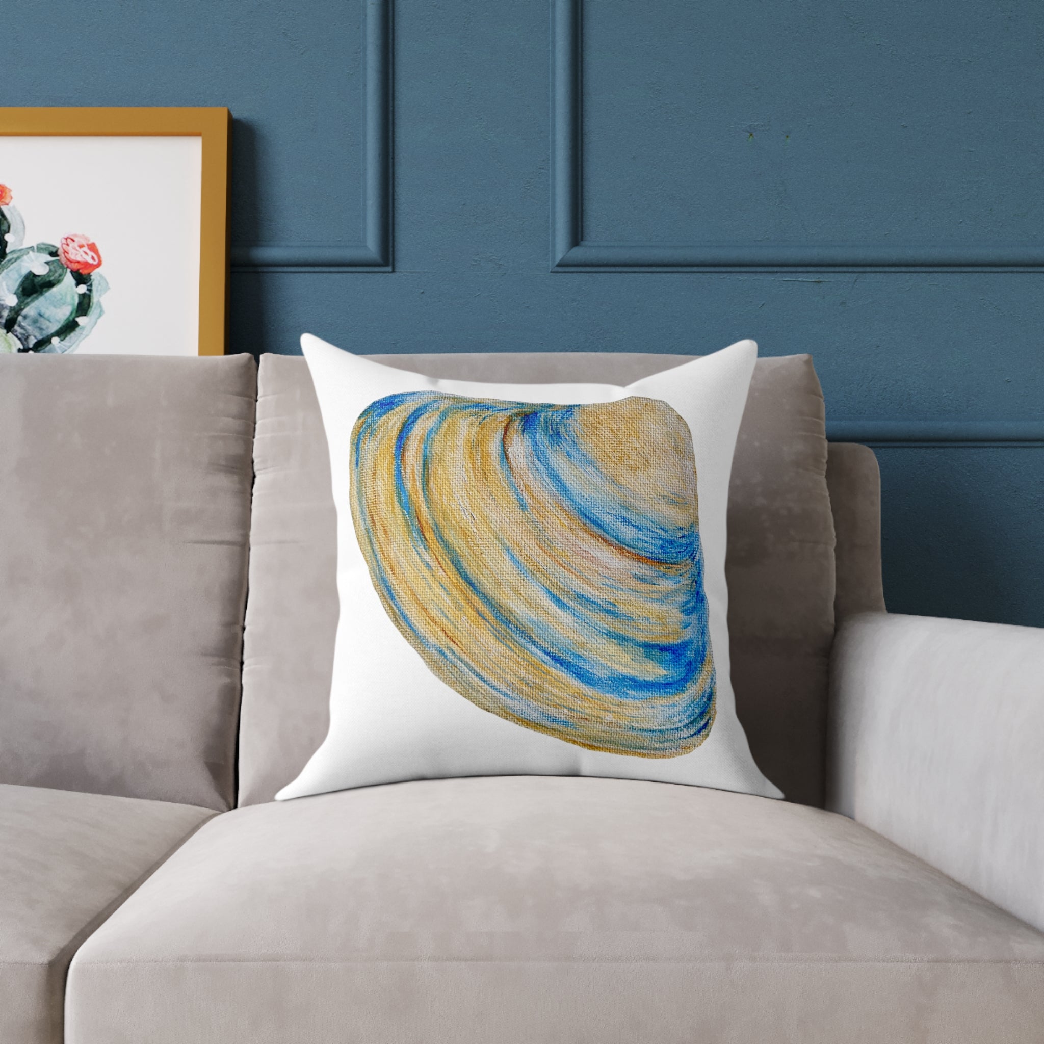 Clam Shell Square Canvas Pillow